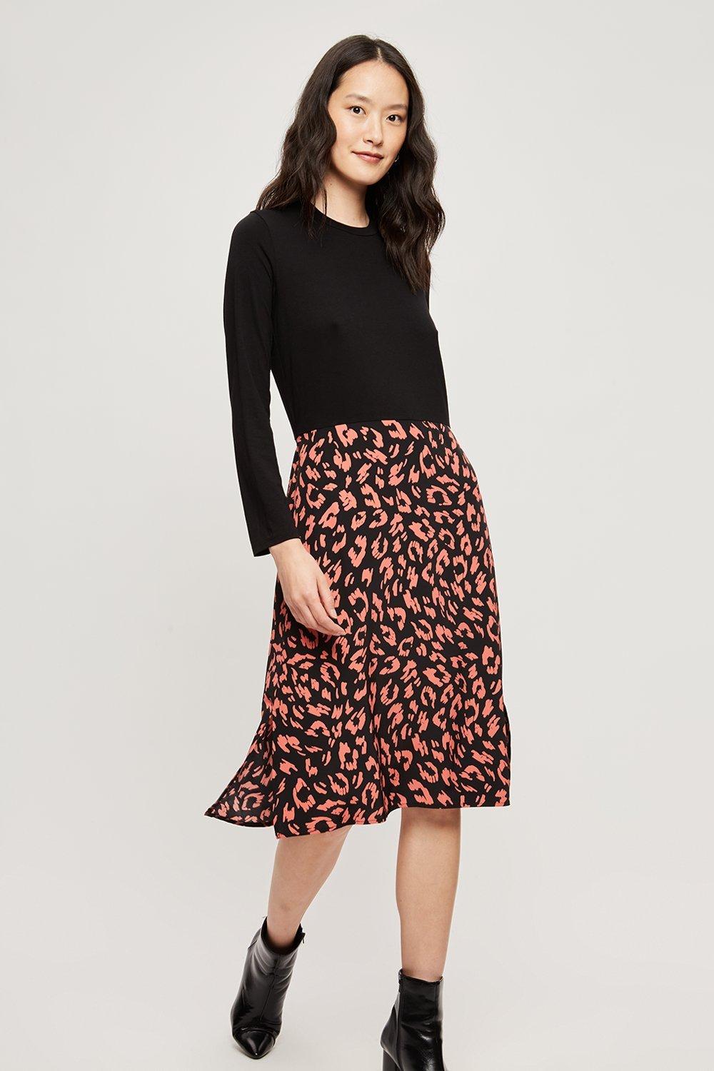 dorothy perkins red leopard print dress