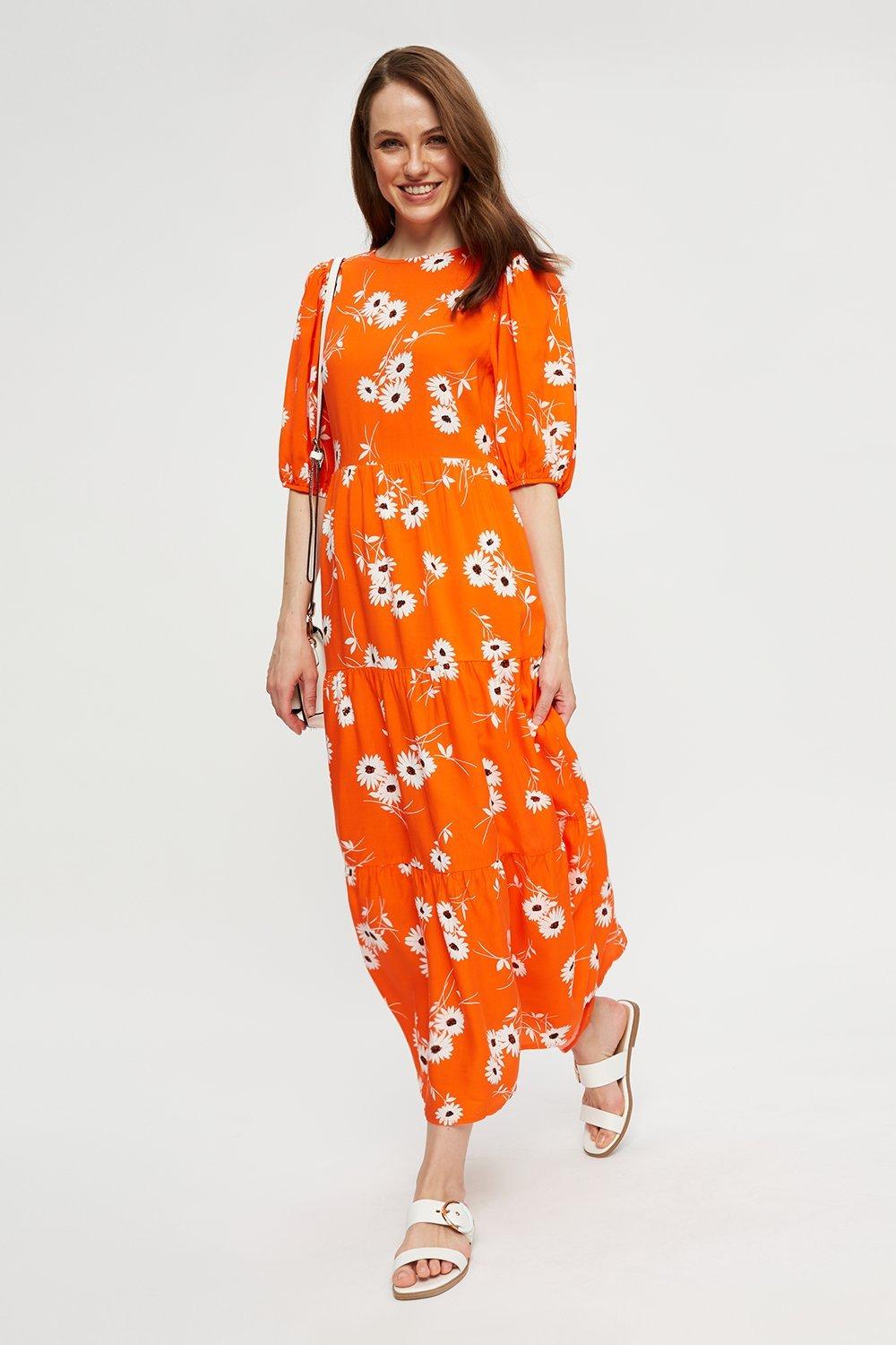 dorothy perkins orange floral dress