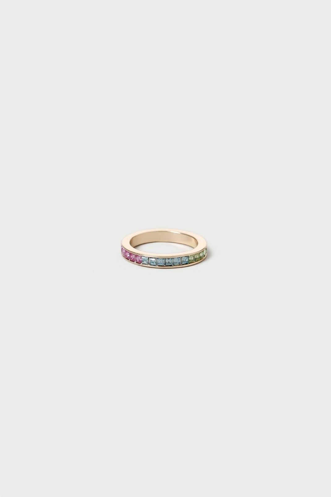 128 Gold Inset Stone Ring image number 1