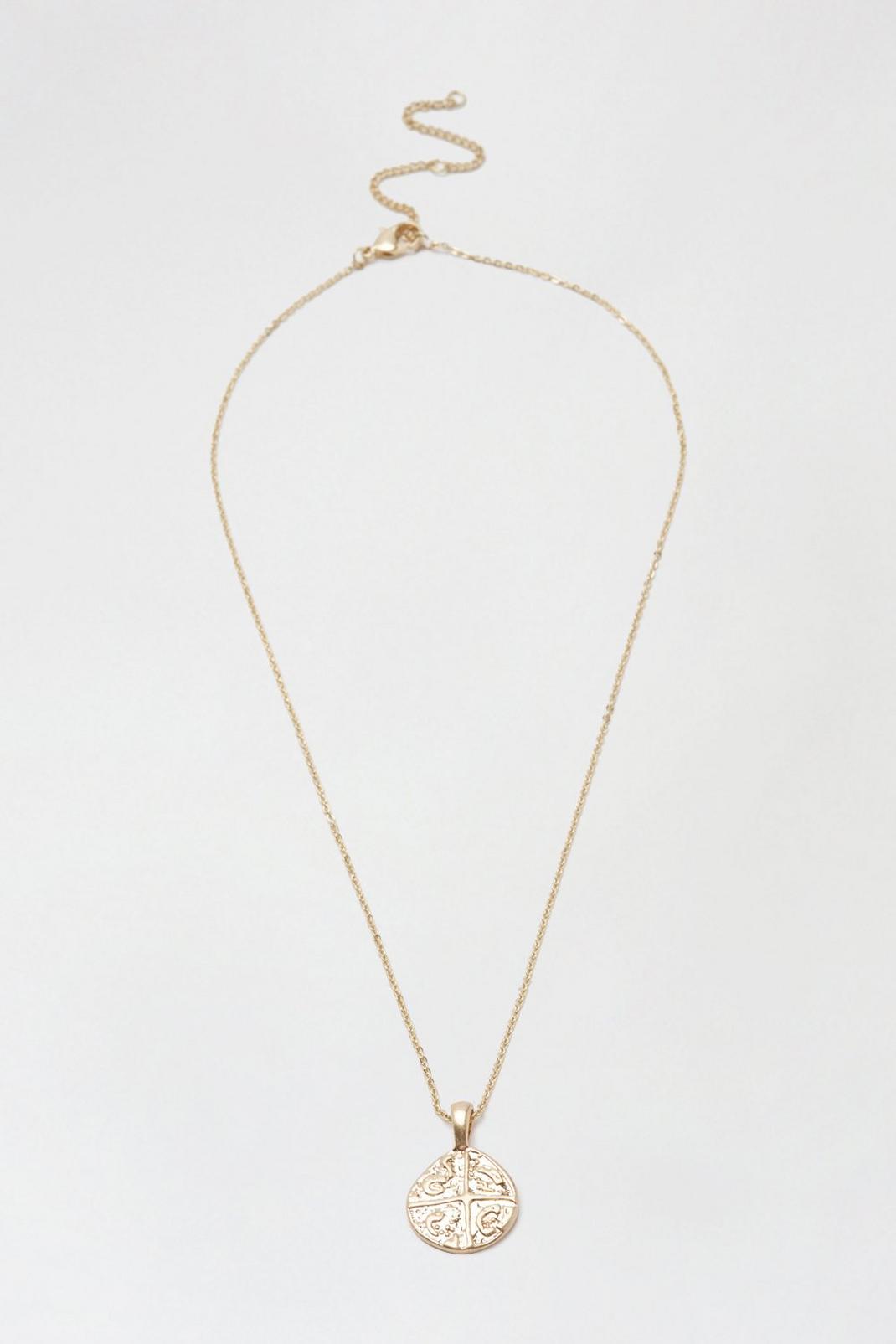 Gold Coin Ditsy Chain Necklace image number 1