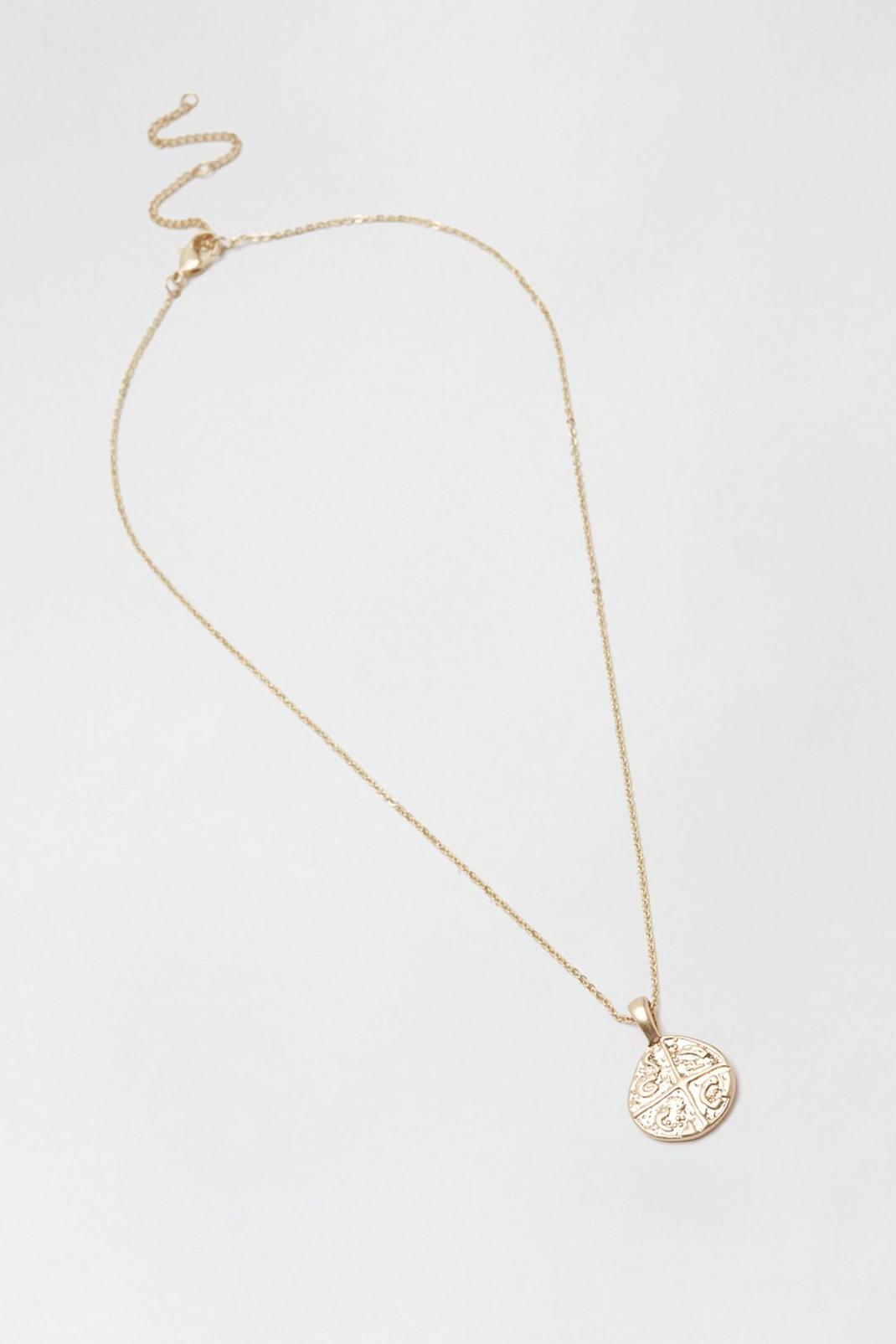 128 Gold Coin Ditsy Chain Necklace image number 2