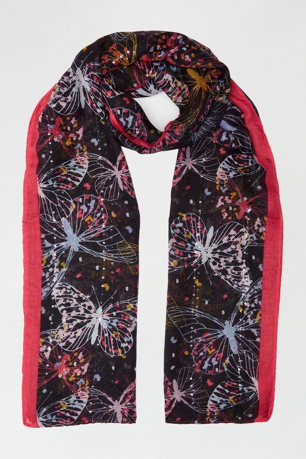 105 Sequin Butterfly Scarf image number 2