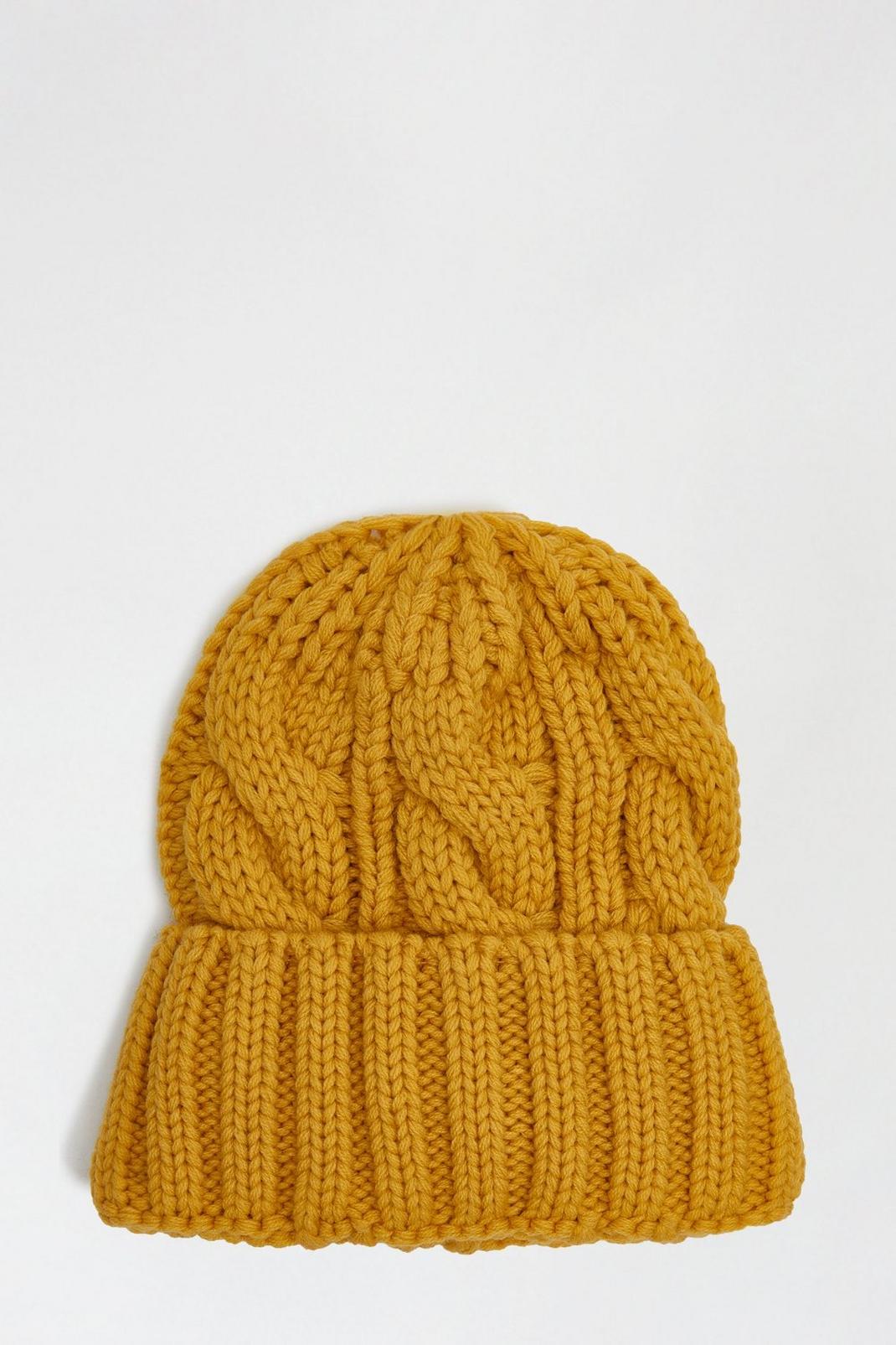 198 Recycled Chunky Cable Knit Beanie image number 2