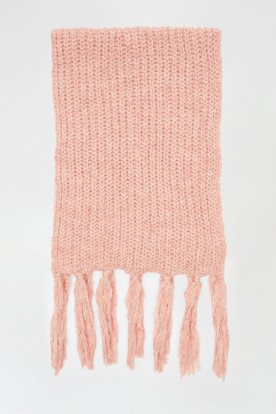 Chunky Tassel Knit Scarf