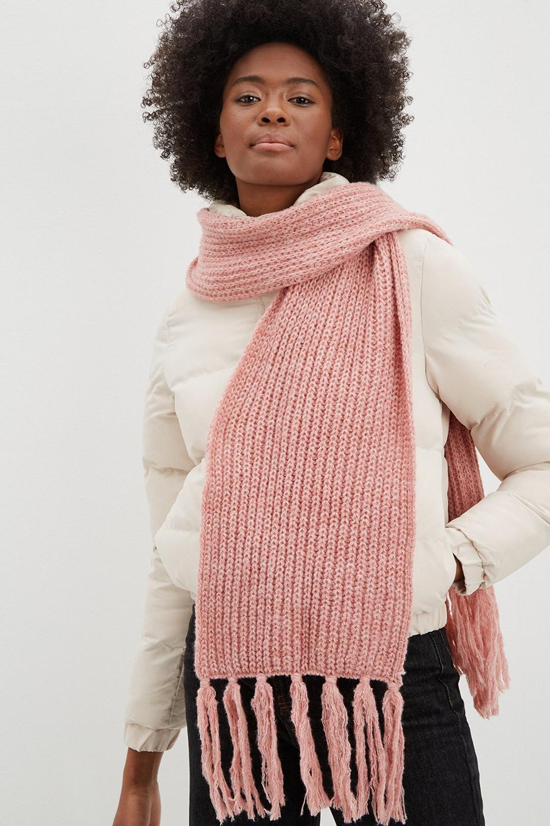 155 Chunky Tassel Knit Scarf image number 2