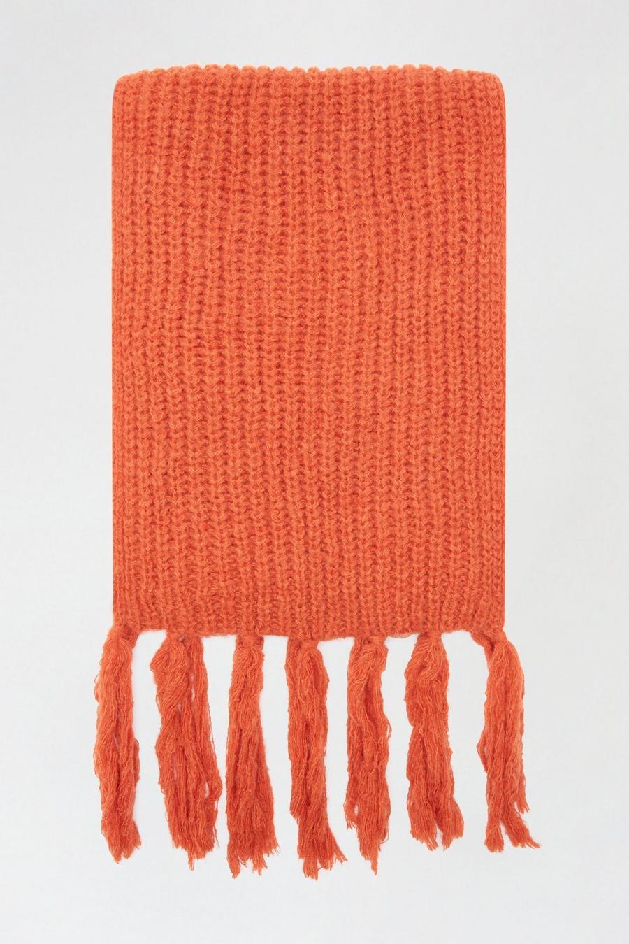 Chunky Tassel Knit Scarf