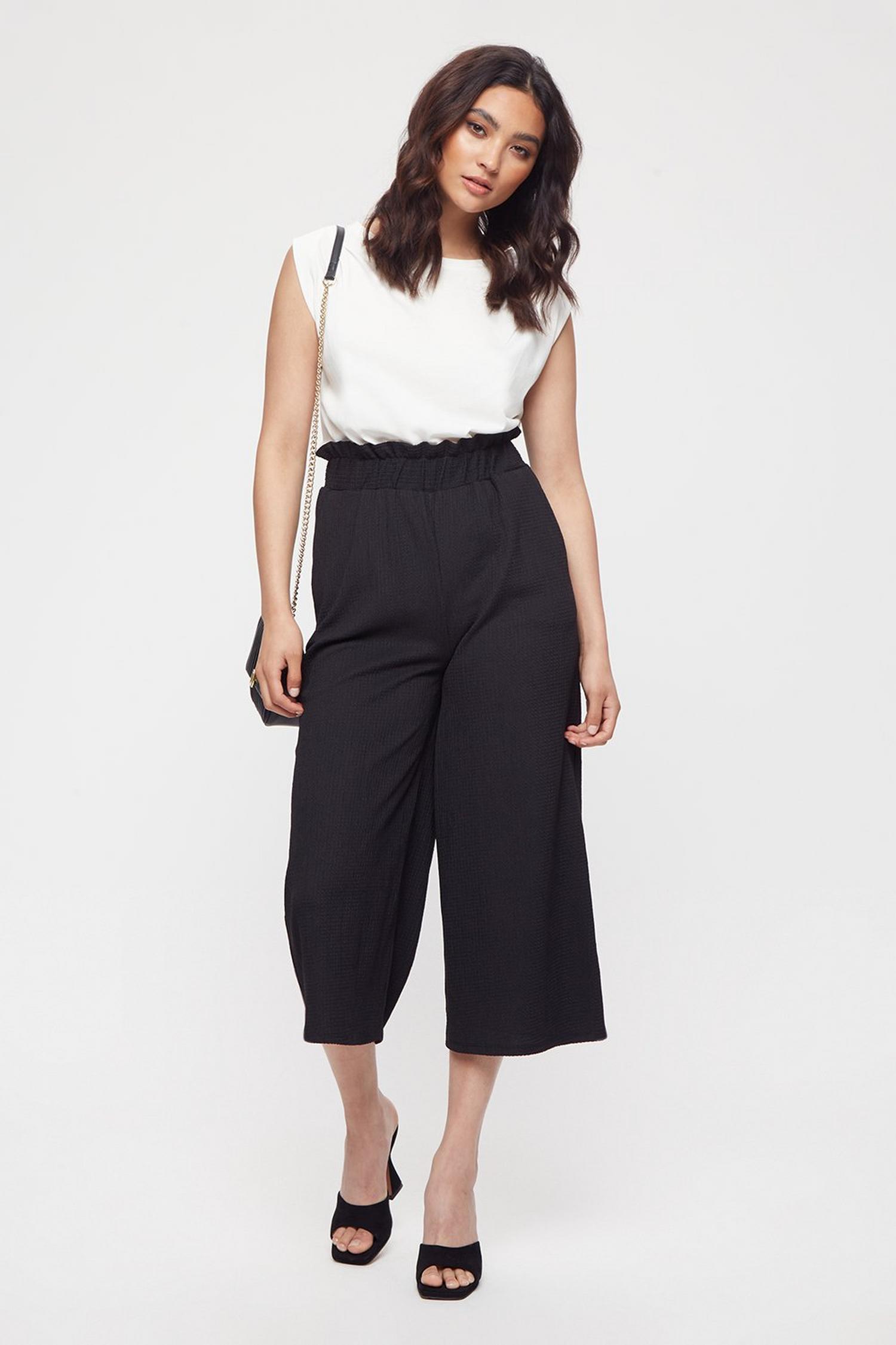 Petite Black Culotte | Dorothy Perkins UK