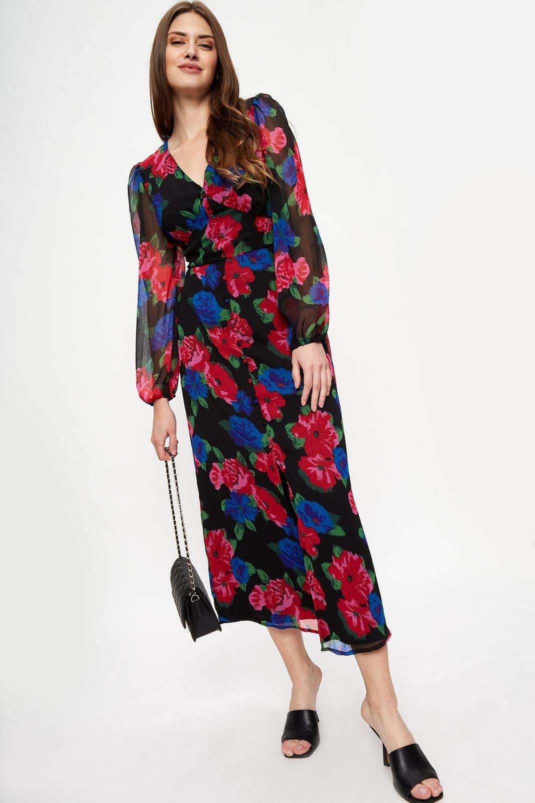 144 Tall Oversize Romantic Floral Empire Midi image number 2