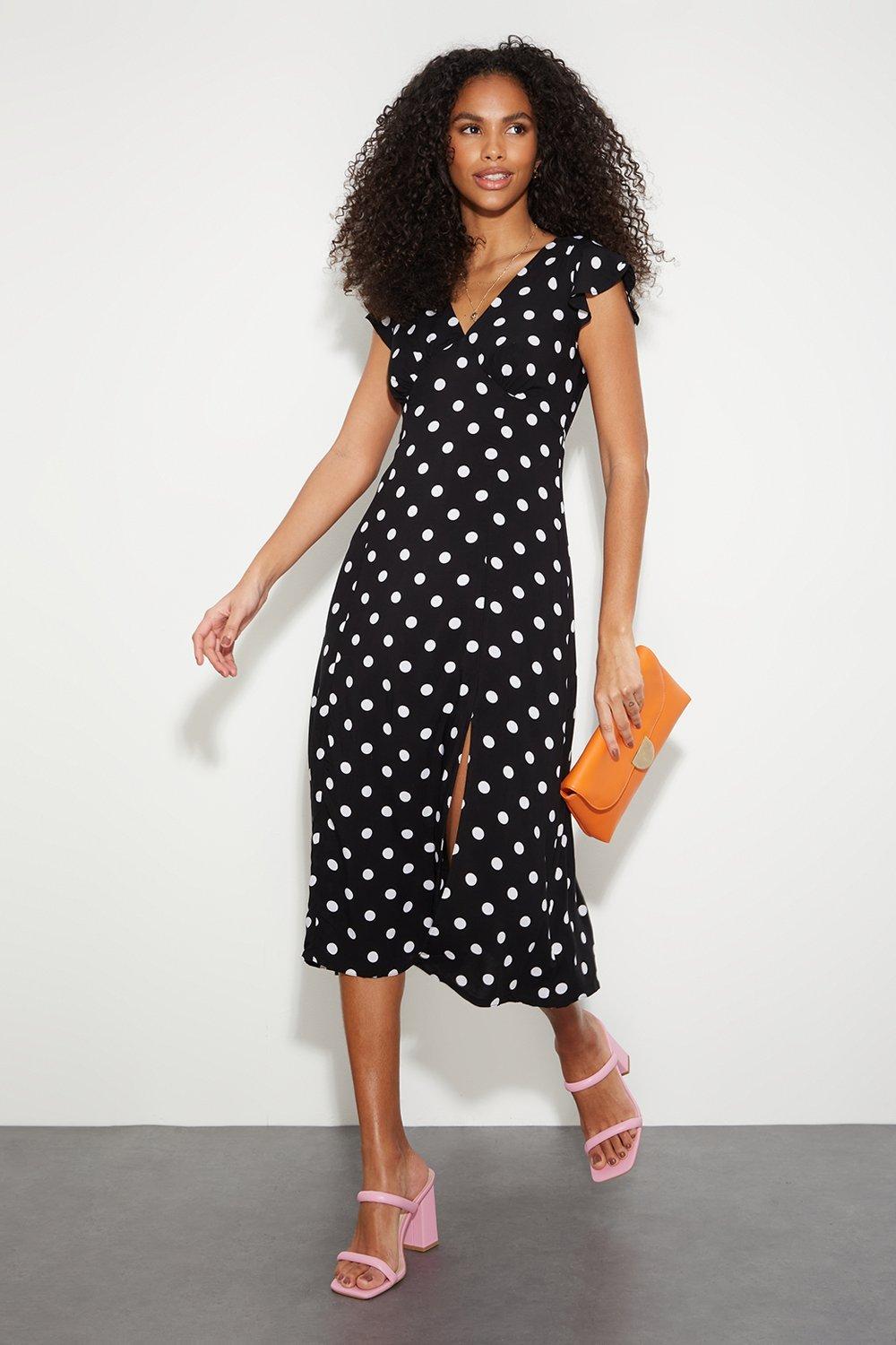 dorothy perkins spot midi dress