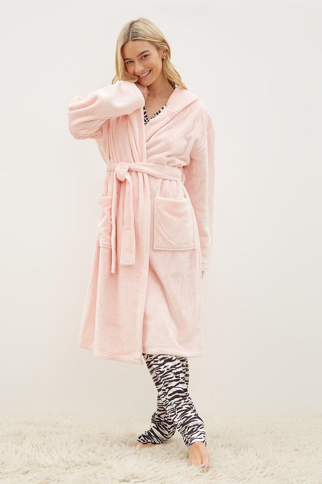 658 Grumpy But Gorgeous Pink Hooded Robe image number 1