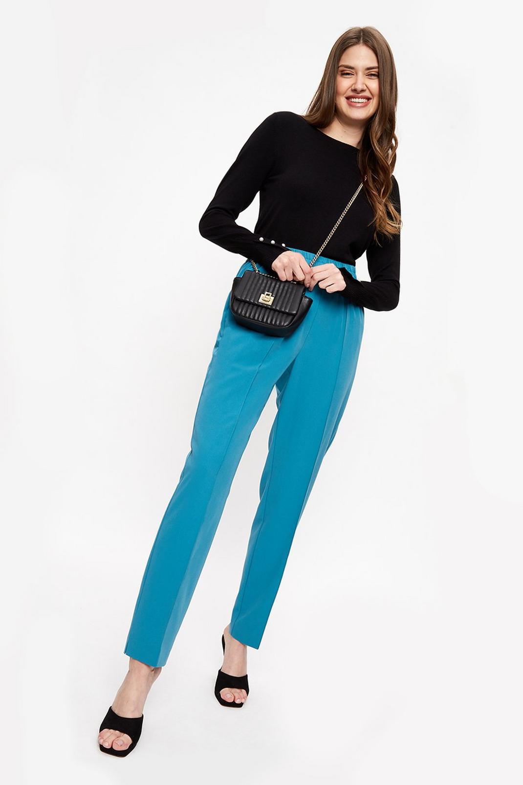 Tall Teal Elasticated Waist Joggers image number 1