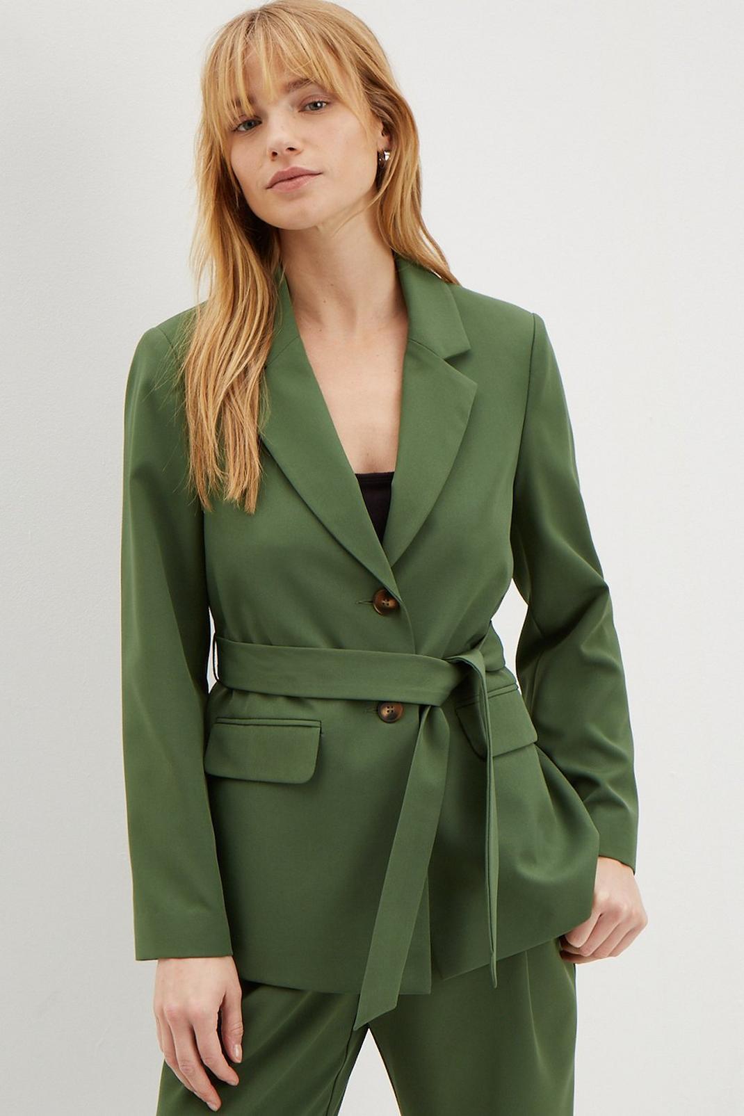 135 Petite Relaxed Belted Blazer image number 1