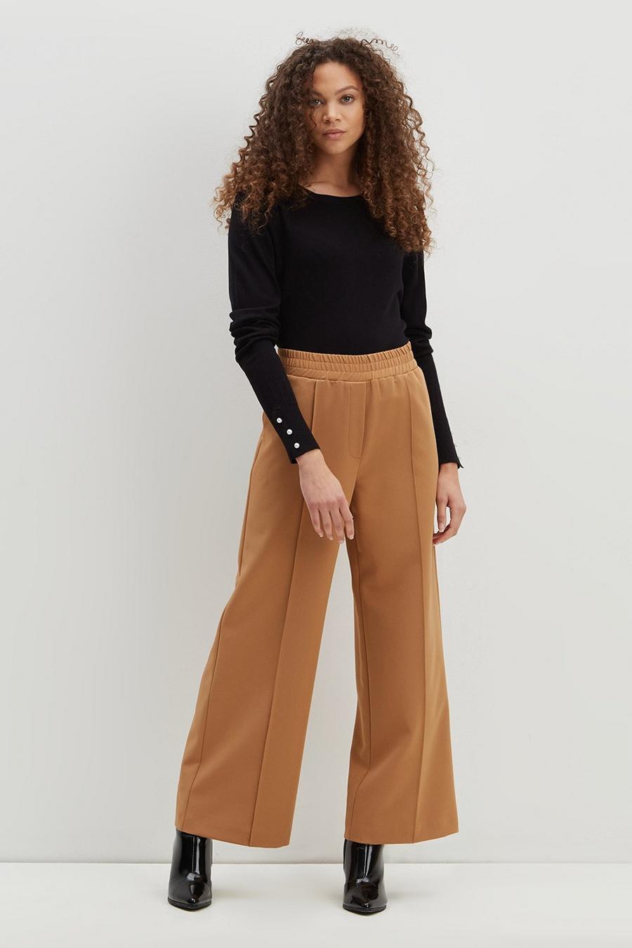 Petite Ginger Oversized Wide Leg Trousers