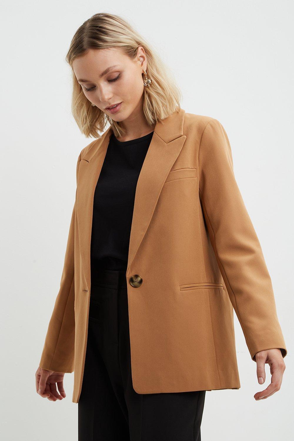 camel petite blazer