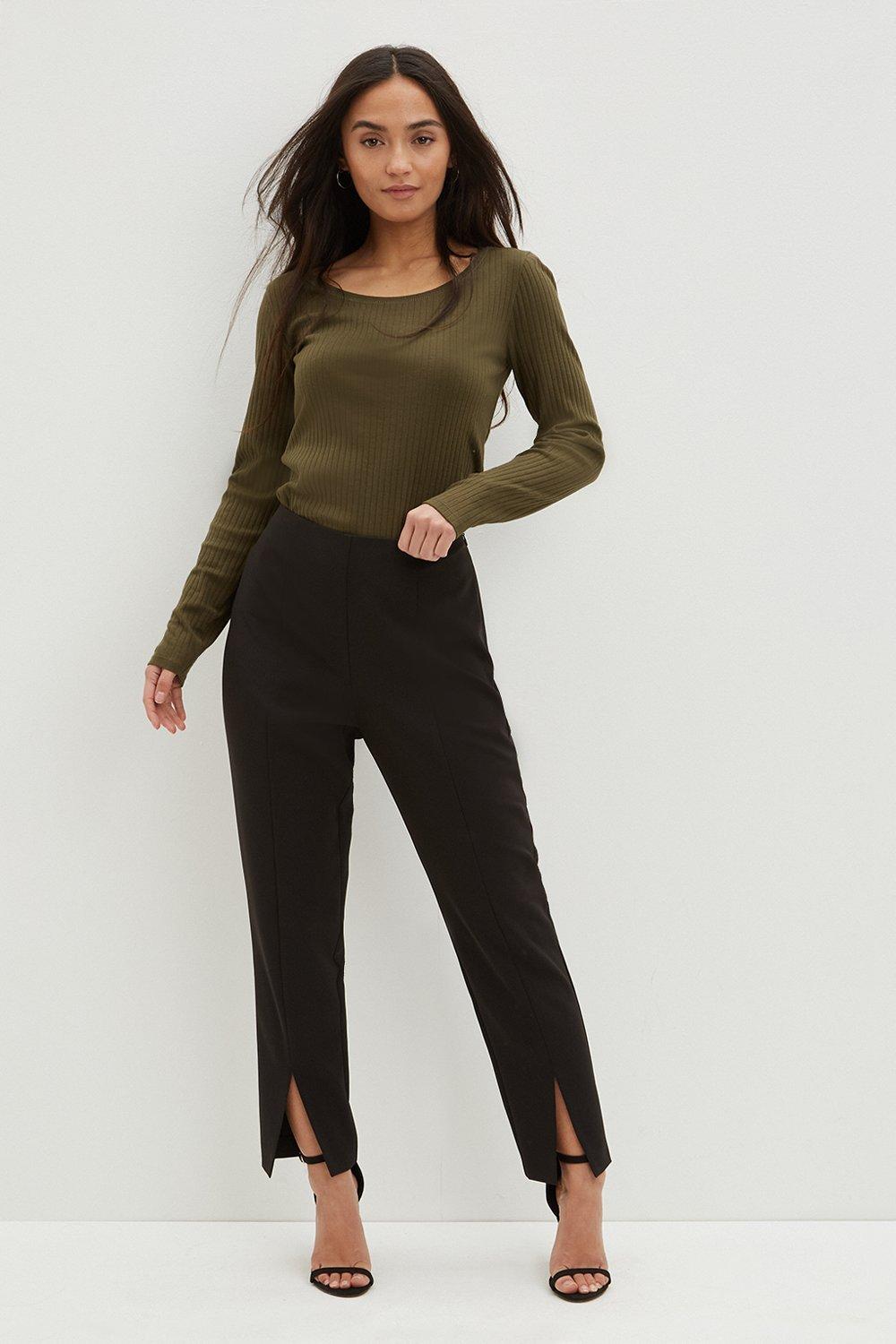 split hem pants petite