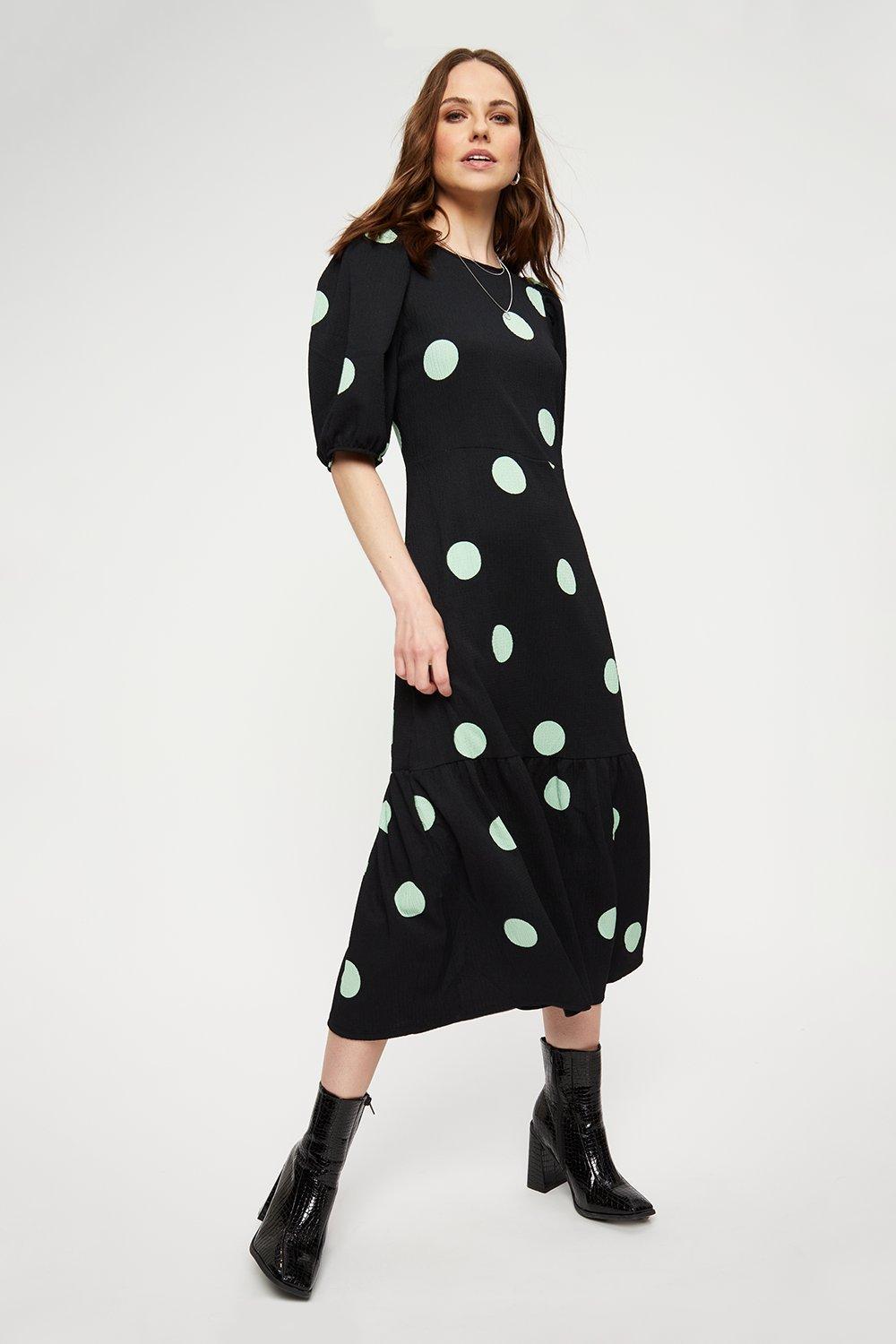 sage spot dress