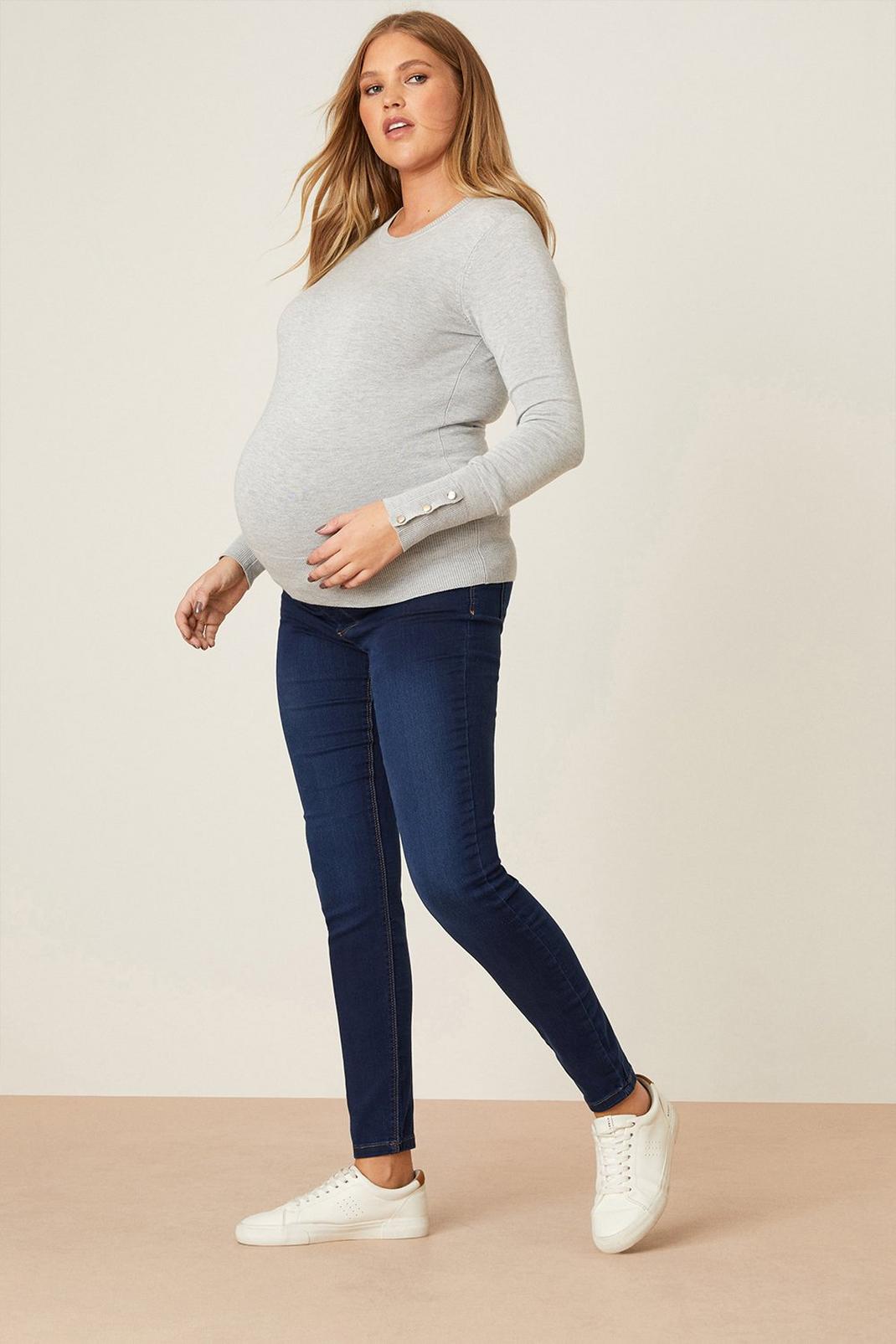 Maternity Indigo Over Bump Frankie Jeans image number 1