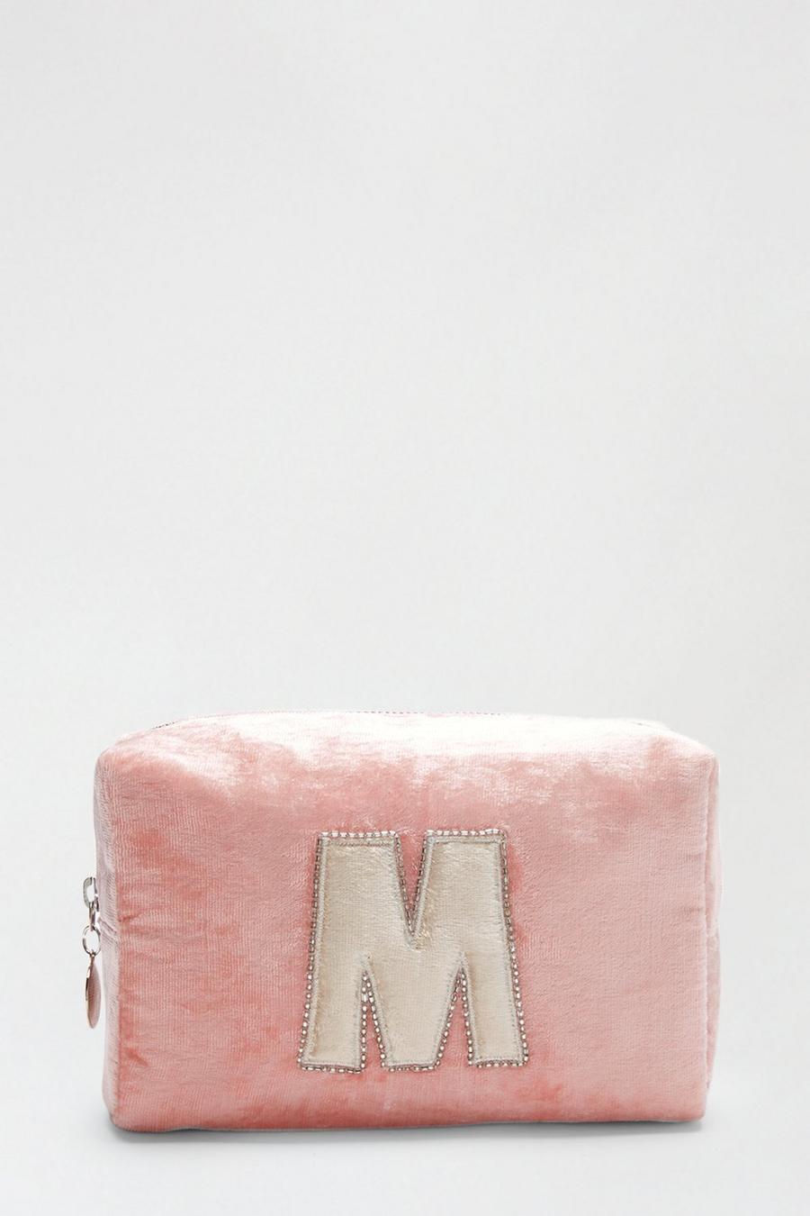 Alphabet Initial 'M' Makeup Bag