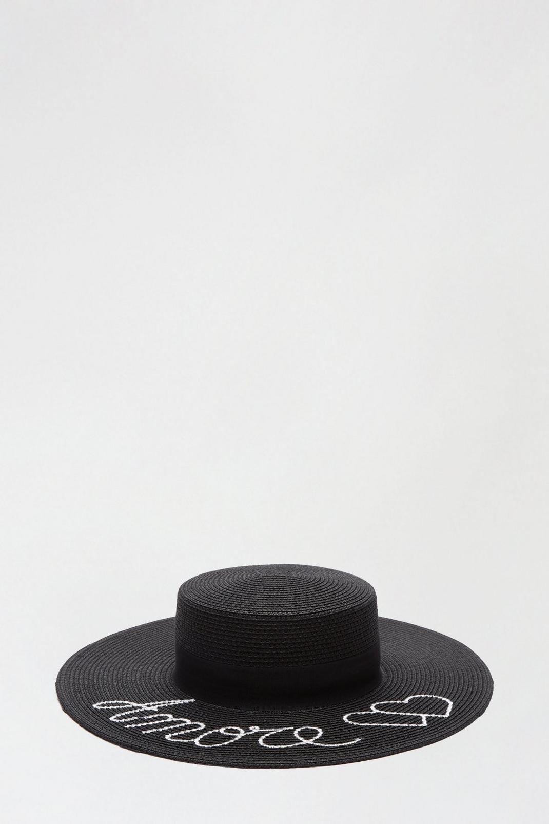 105 Black Amore Straw Hat image number 2