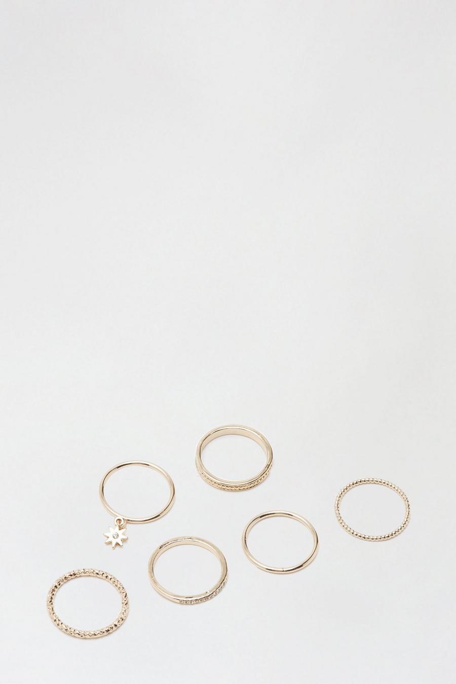 Gold Multi Pack Ring Set