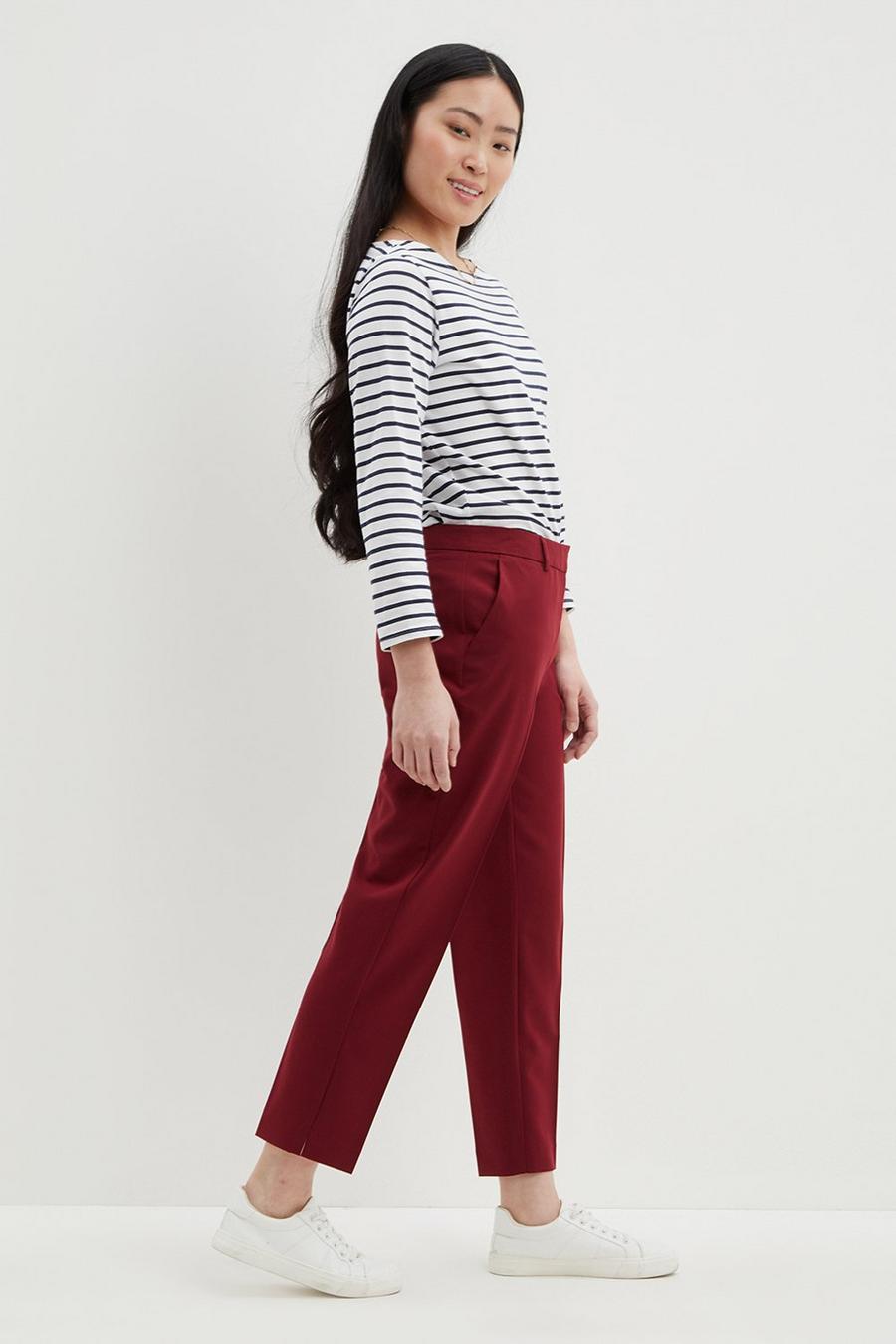 Petite Berry Ankle Grazer Trousers