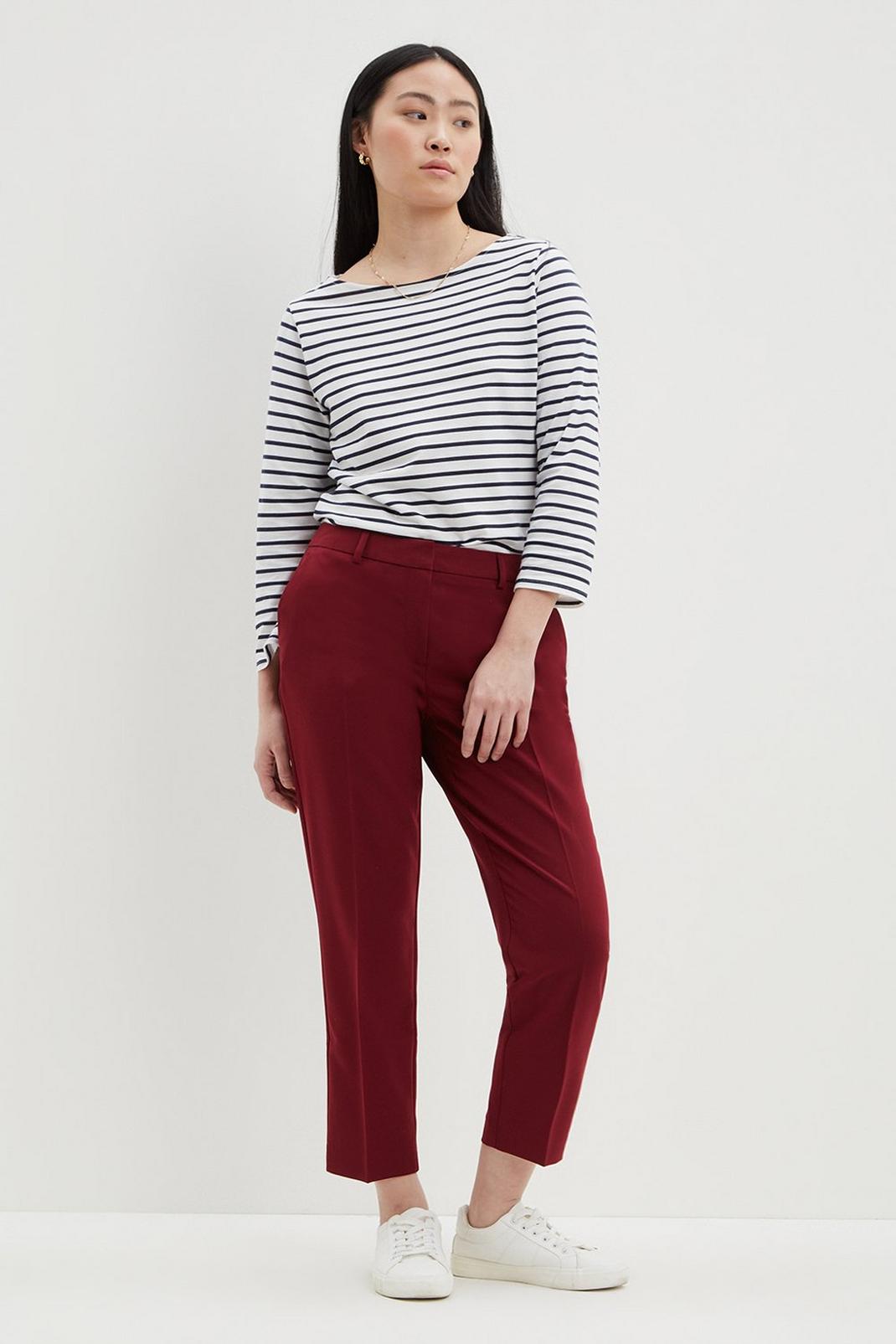104 Petite Berry Ankle Grazer Trousers image number 2