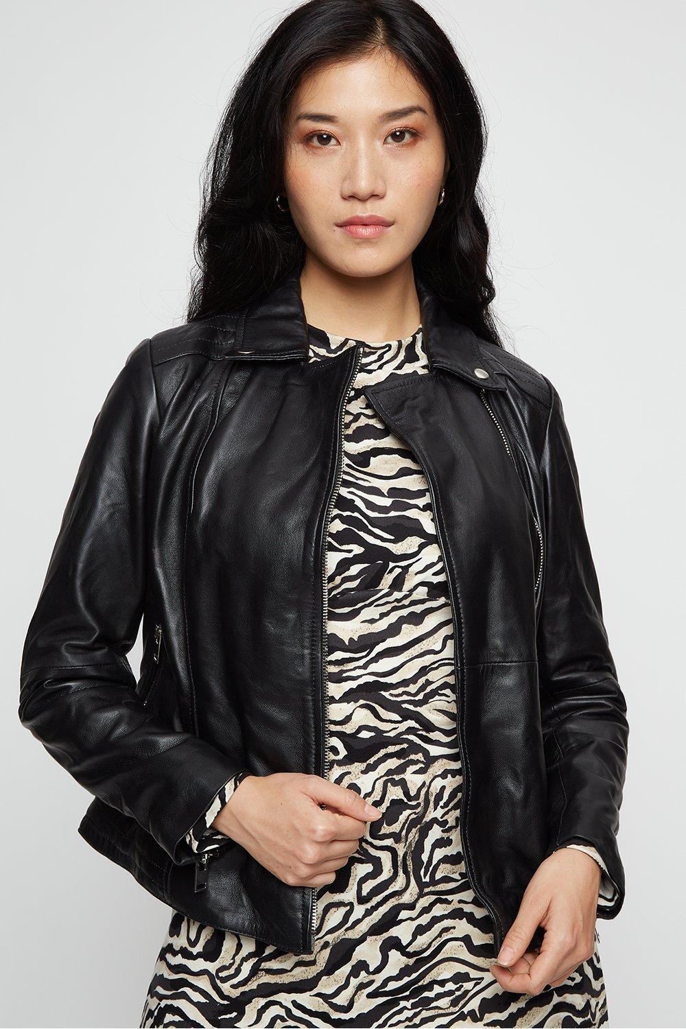 womens leather jackets dorothy perkins