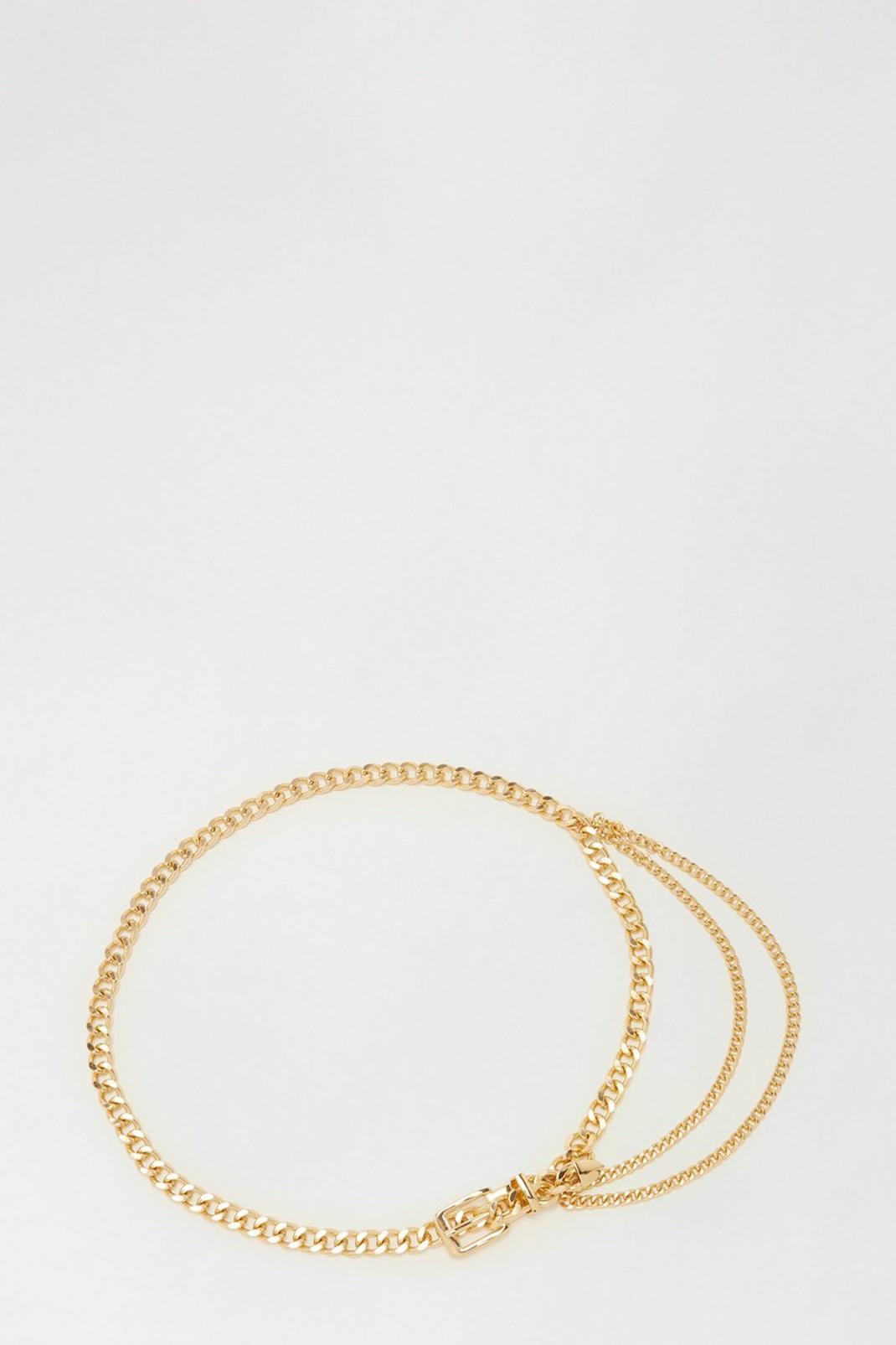 Gold Triple Layer Chain Belt image number 1