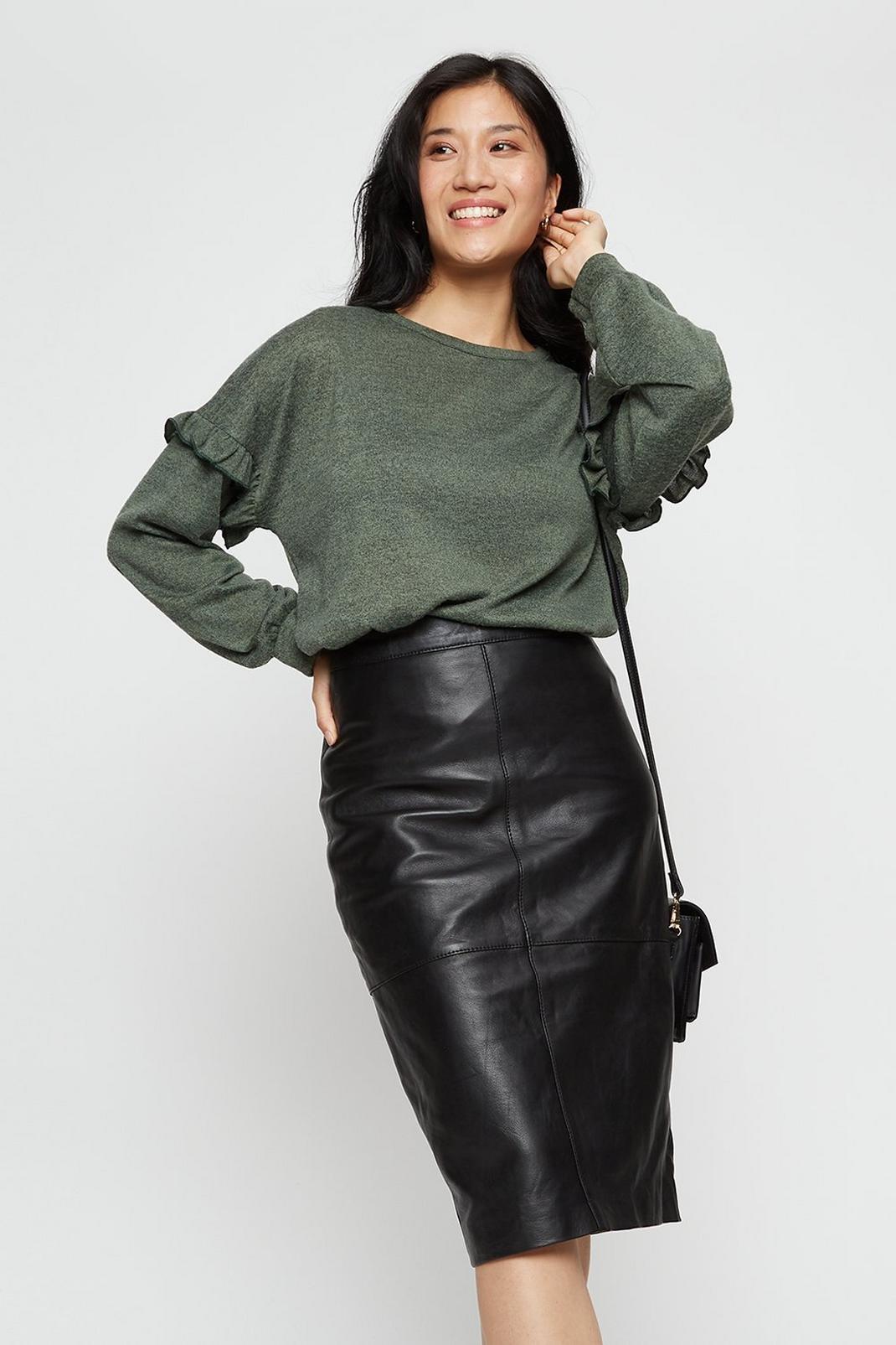 105 Leather Midi Skirt image number 2