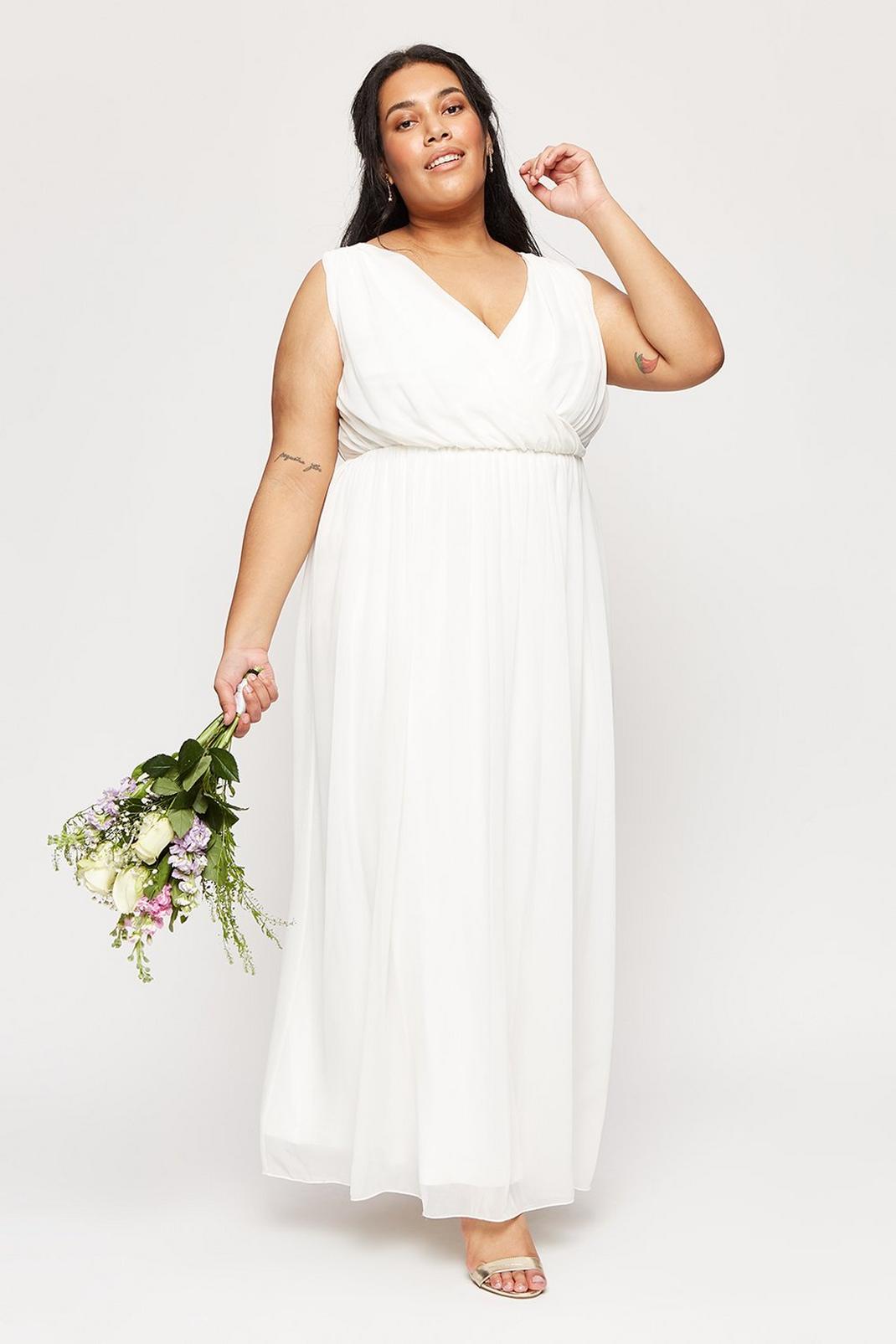 173 Curve White Maxi Dress image number 1