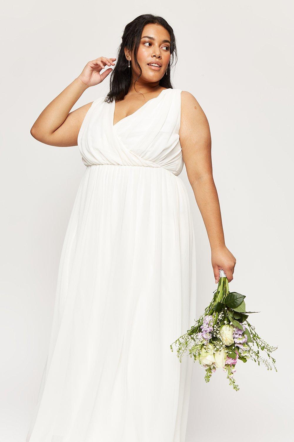 Curve White Maxi Dress | Dorothy Perkins