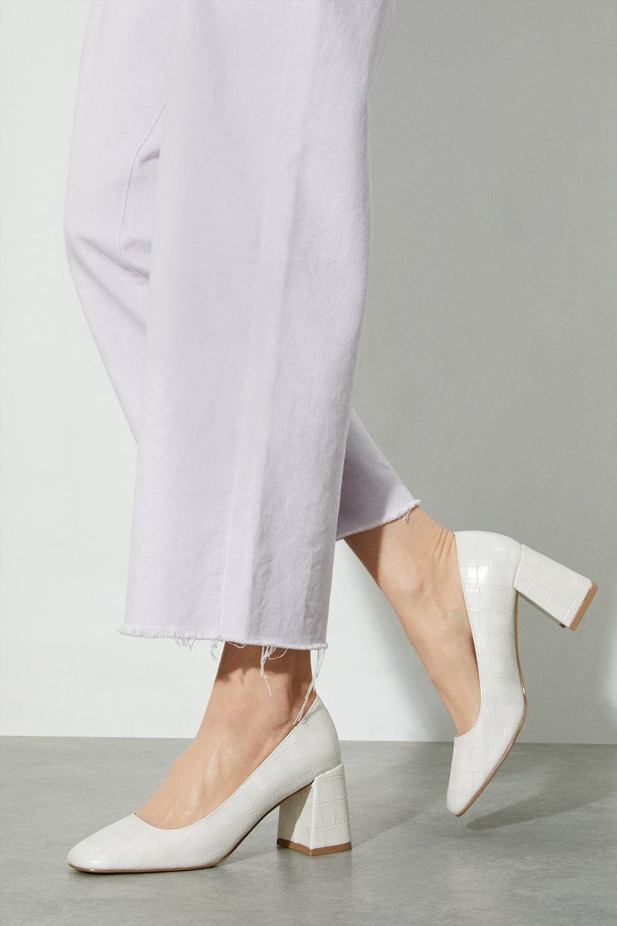 Principles: Daisy Block Heeled Court Shoes