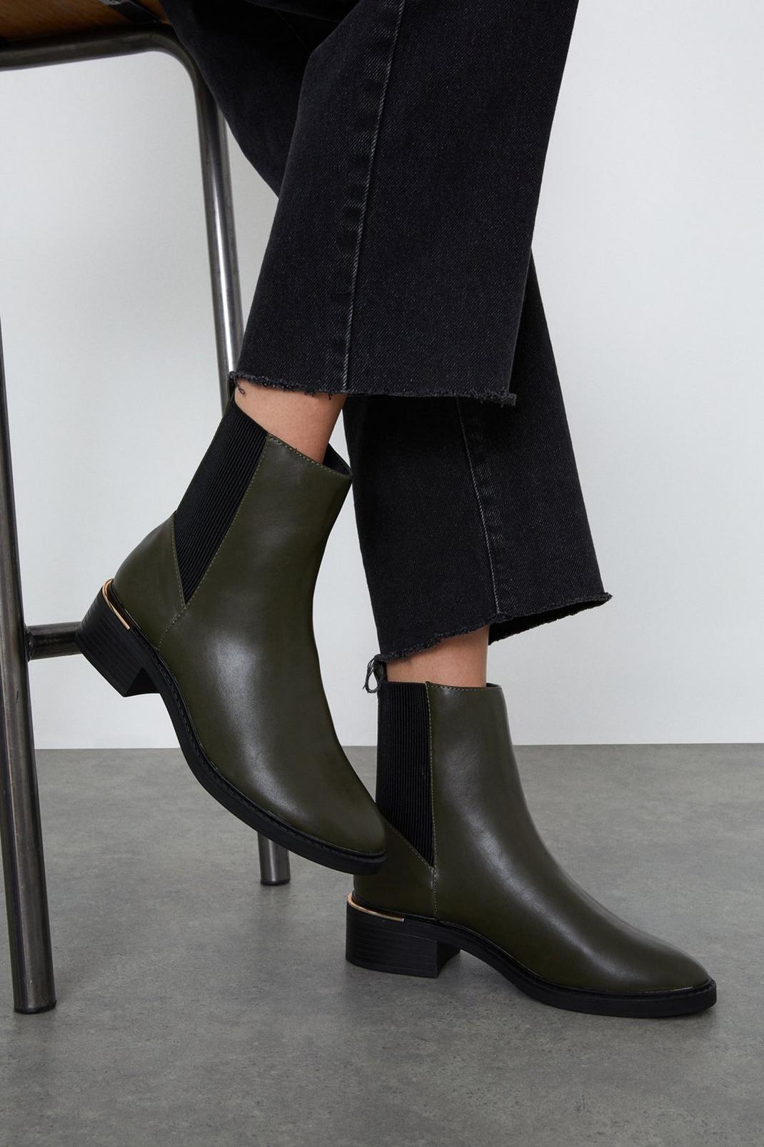 Green Faith: Mason Ruched Elastic Chelsea Boot image number 1
