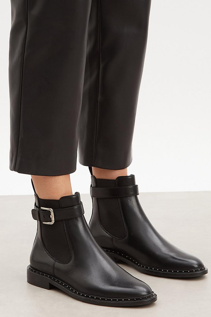 Principles: Maggie Leather Buckle Detail Chelsea Boot