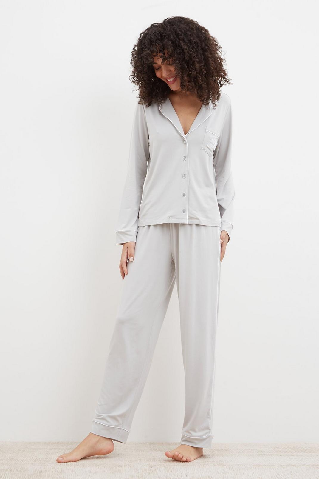 131 Grey Nap Queen Shirt And Wide Leg Set image number 2