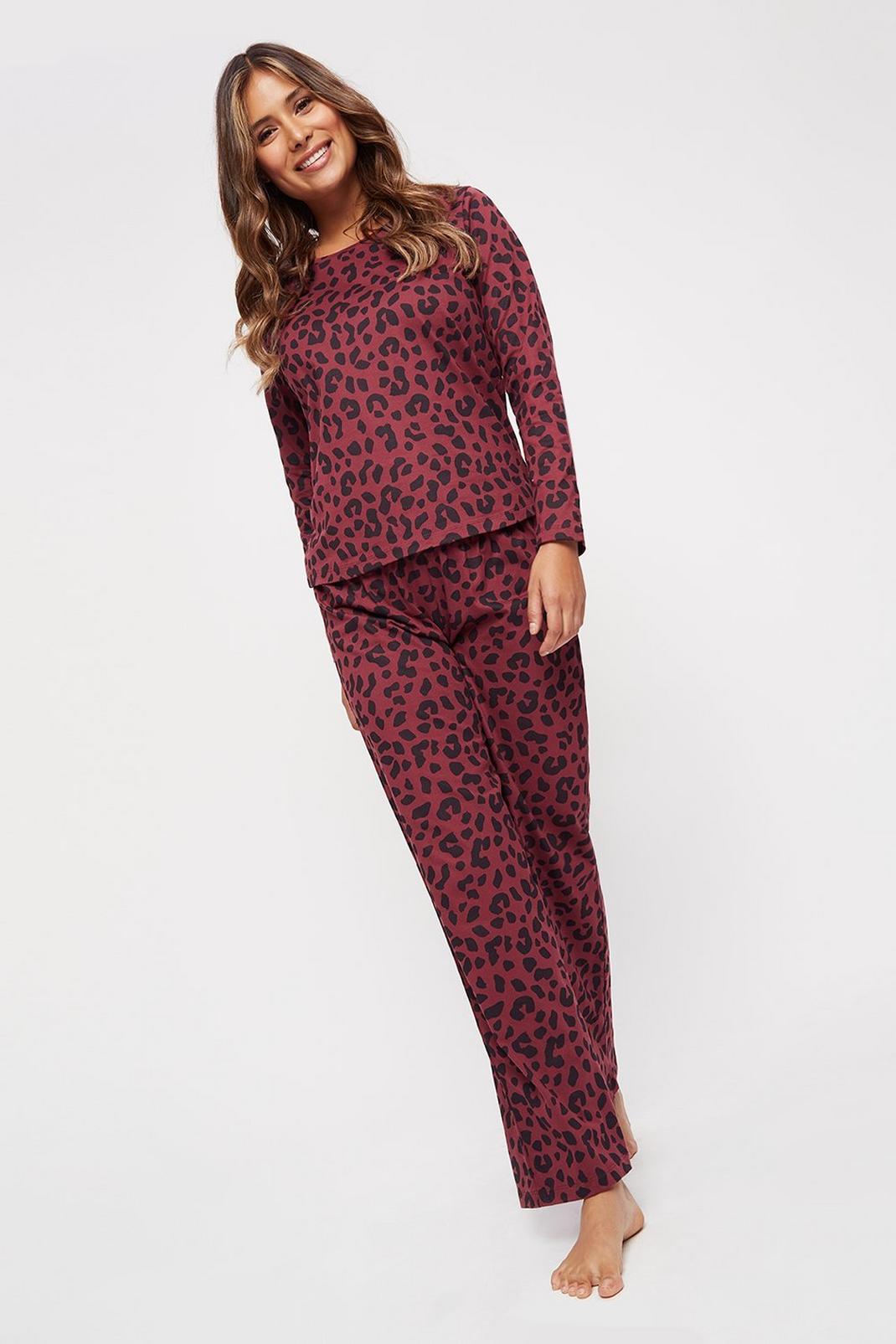 570 Mulberry Animal Tee And Wide Leg Pj Set  image number 2