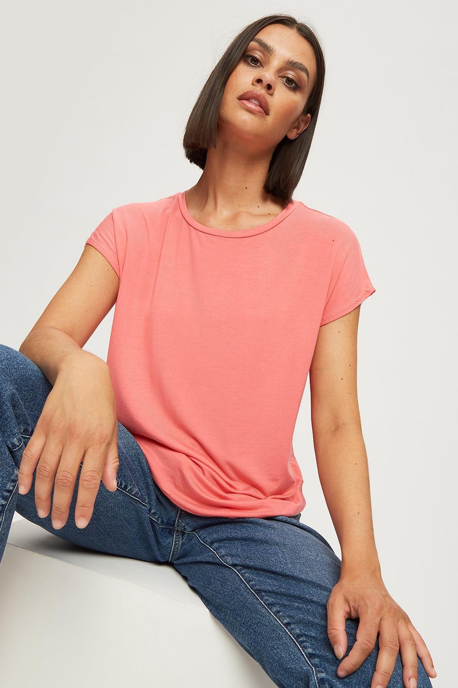 Round Hem T Shirt | Dorothy Perkins UK