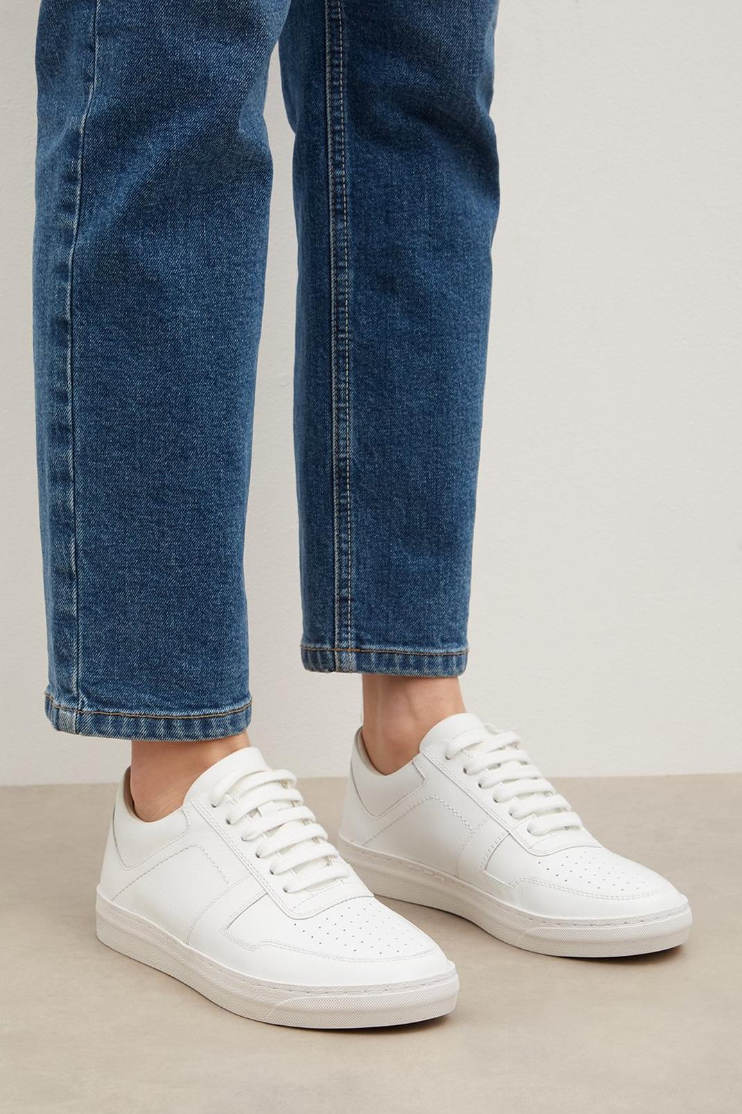 White Good For The Sole: Indie Comfort Leather Trainers image number 1