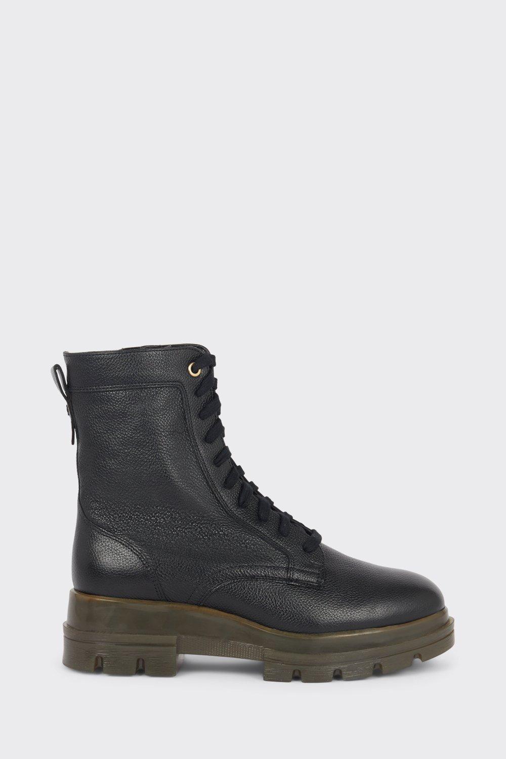 faith black lace up boots