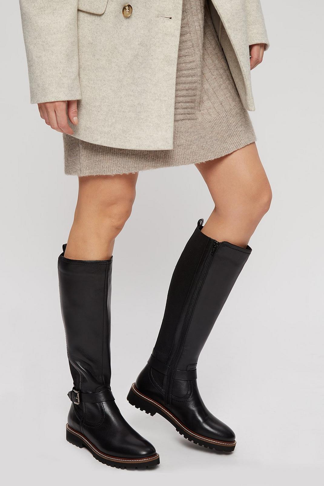 105 Faith: Olive Leather Riding Boot image number 2