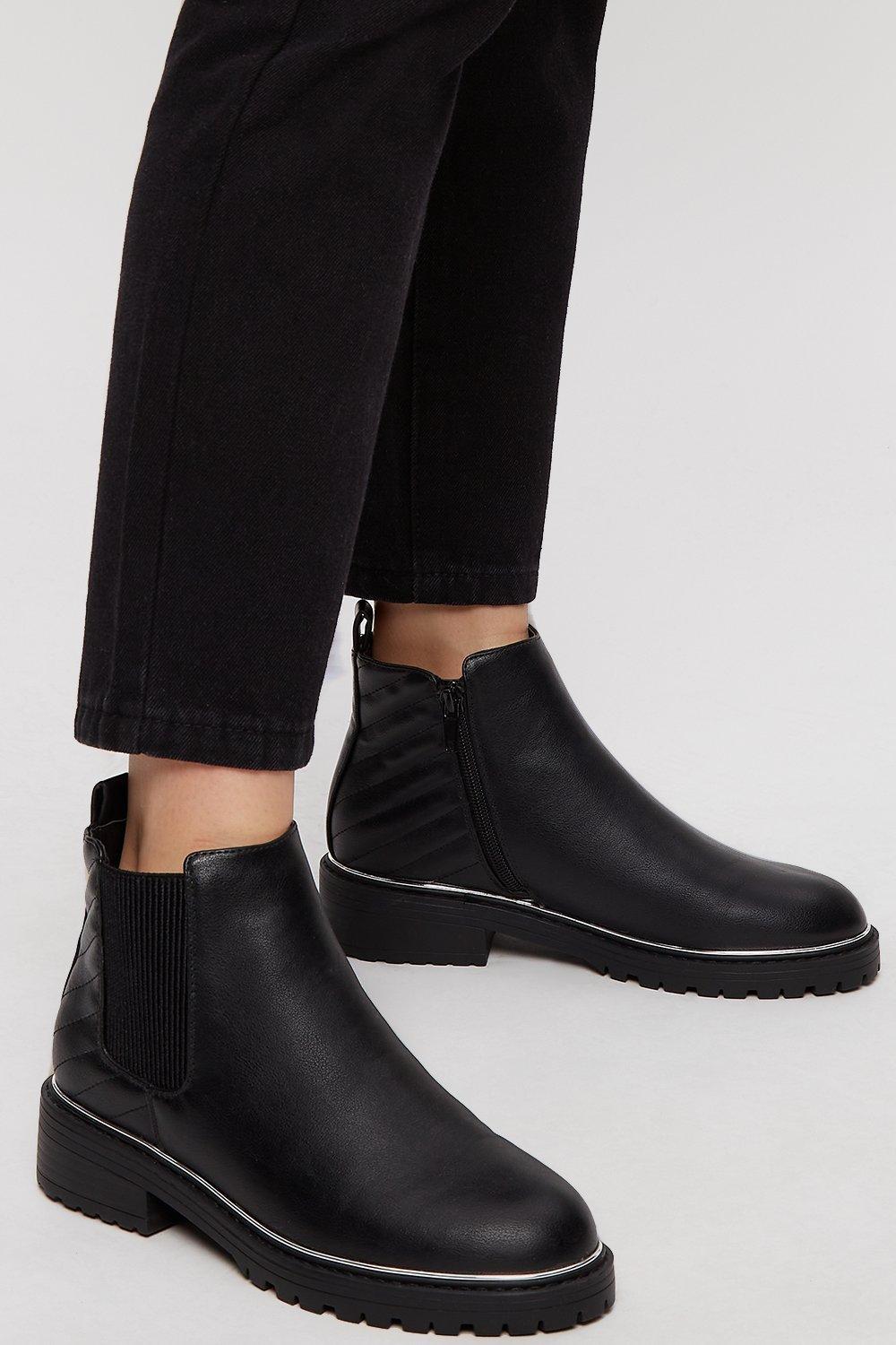 dorothy perkins black chelsea boots