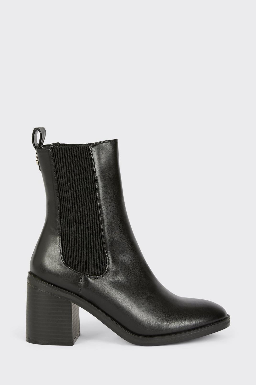 Black Principles: Meadow Block Heel Chelsea Boots image number 1