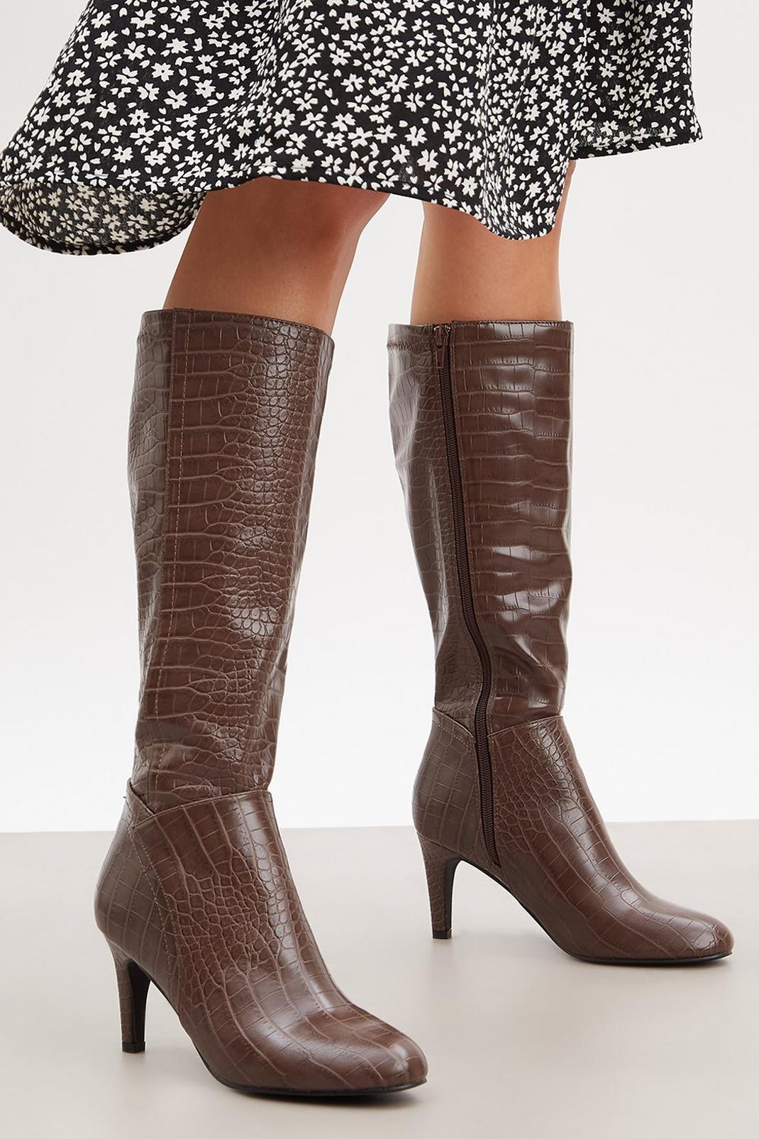 Chocolate Good For The Sole: Kris Comfort High Leg Boots image number 1