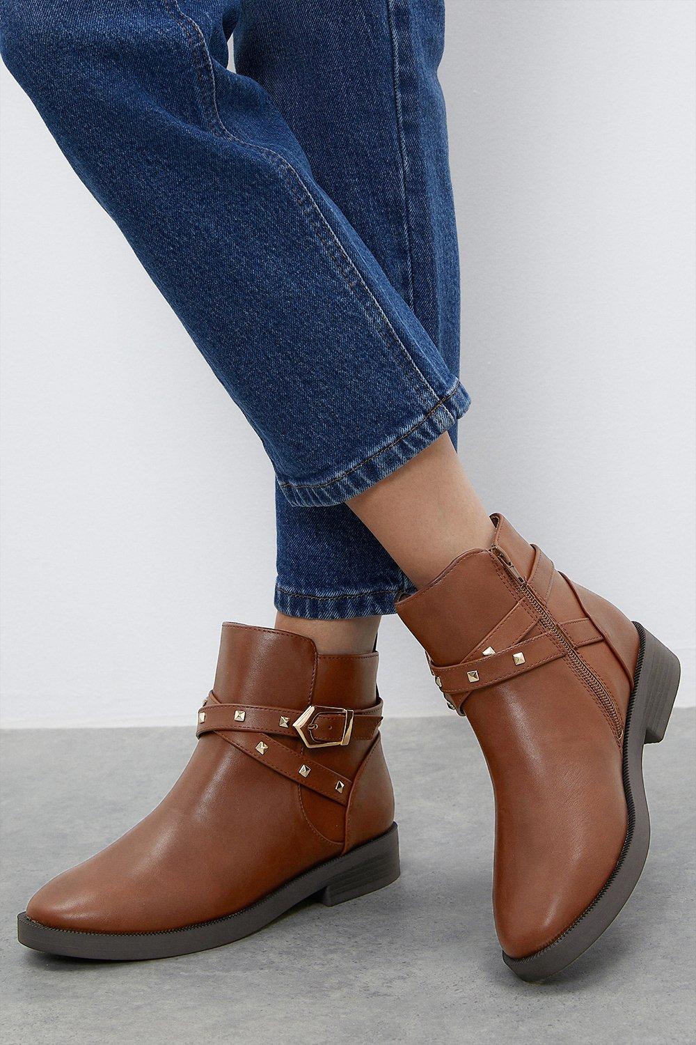 dorothy perkins tan ankle boots