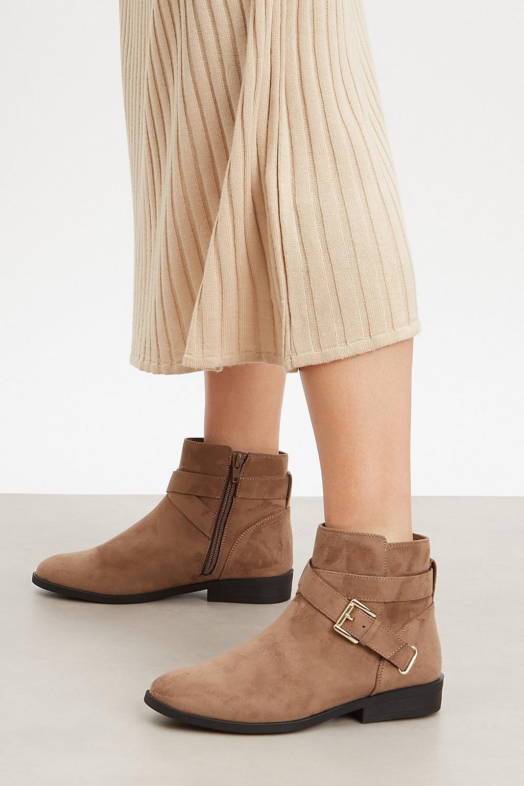 Taupe Principles: Myra Wrap Buckle Ankle Boot image number 1