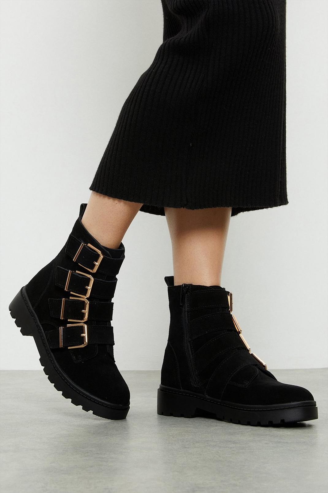 Black Faith: Sacha Suede Ankle Boots image number 1