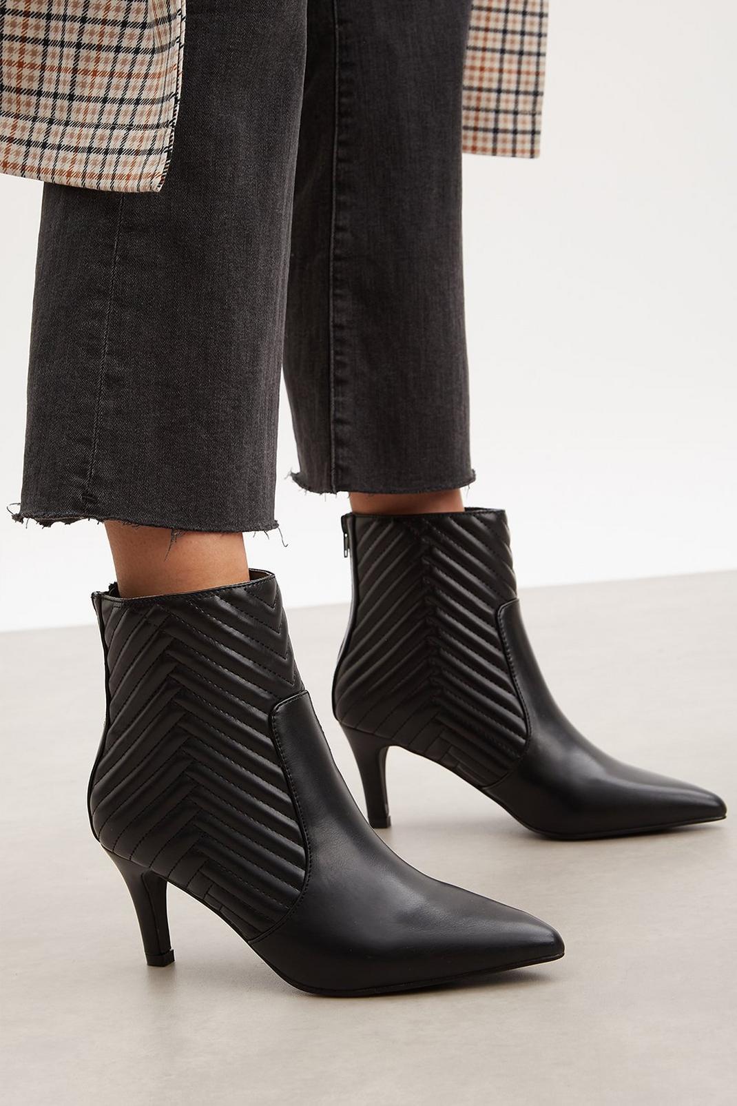 Black Good For The Sole: Macey Comfort Heeled Ankle Boot image number 1