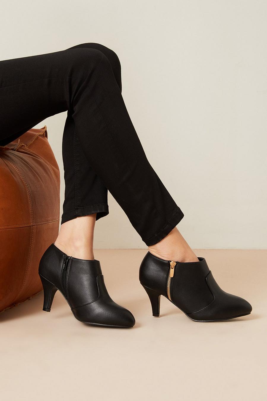 Good For The Sole: Extra Wide Fit Marlo Comfort Zip Heeled Ankle Boot