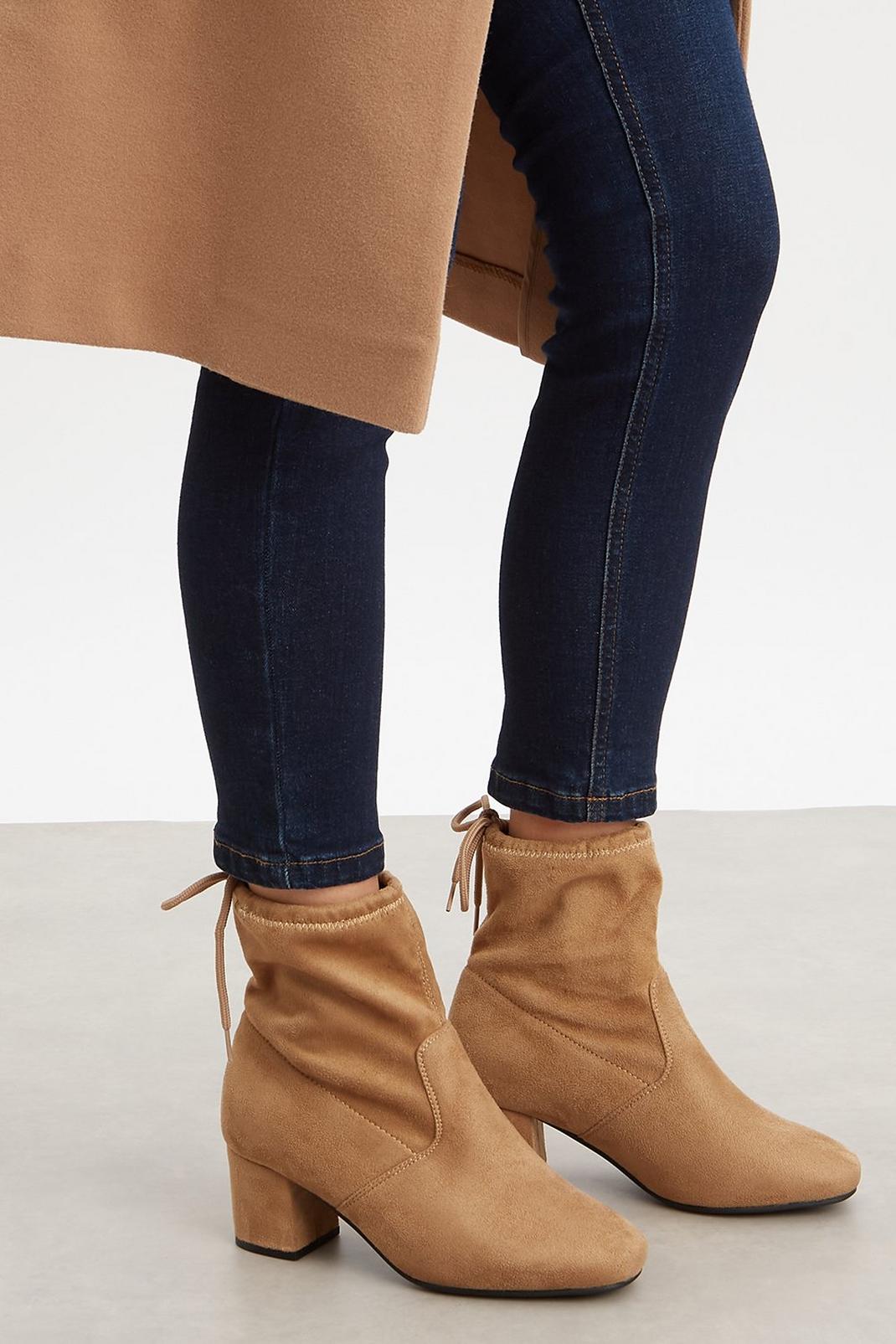 Tan Good For The Sole: Extra Wide Mina Comfort Ankle Boots image number 1