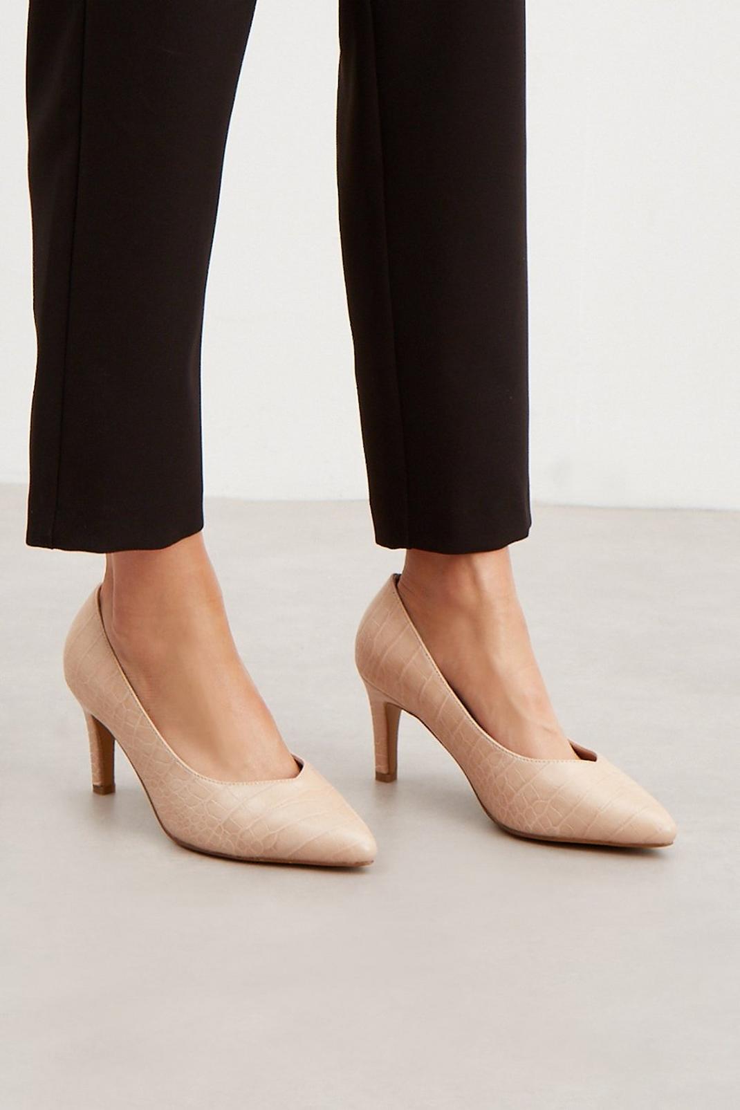 Nude Good For The Sole: Extra Wide Fit Comfort Emily Court Shoe image number 1